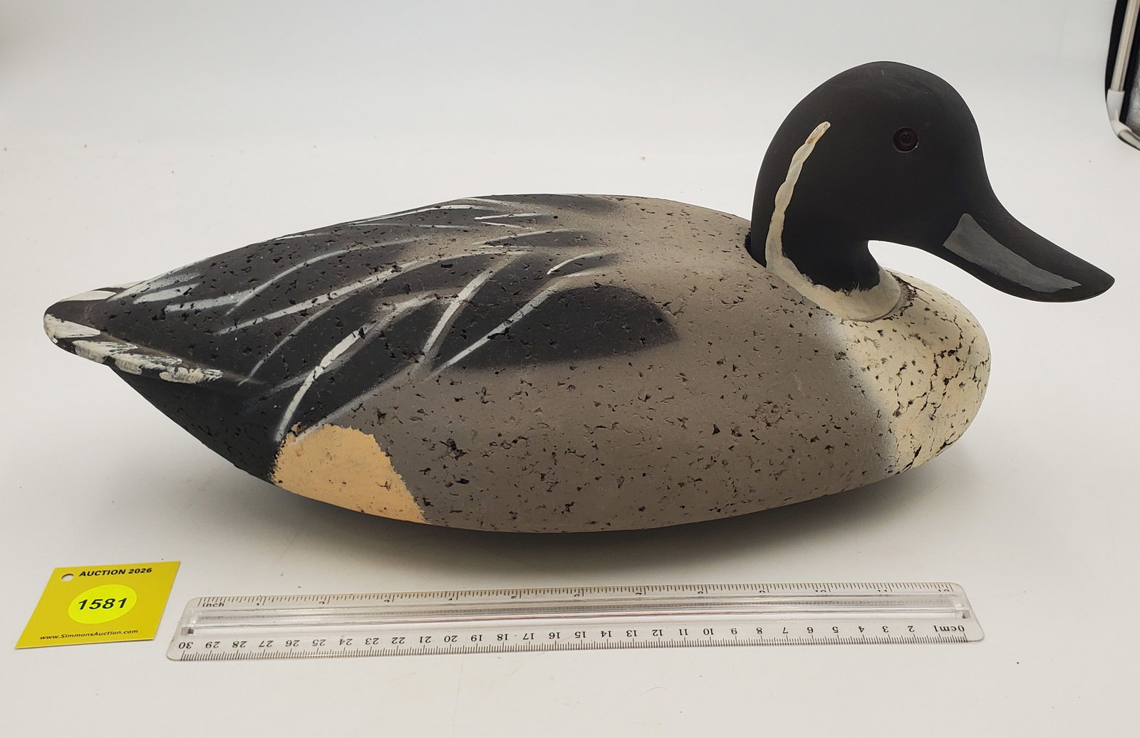 Decoy, cork body and wooden carved head Waverider (1 of 3)