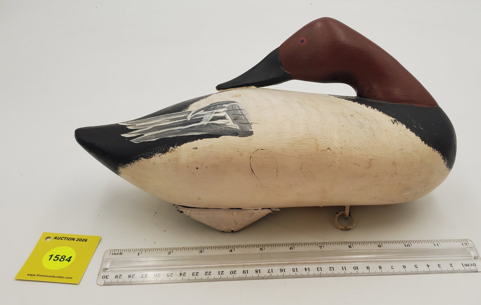 Decoy, wooden canvasback (1 of 3)
