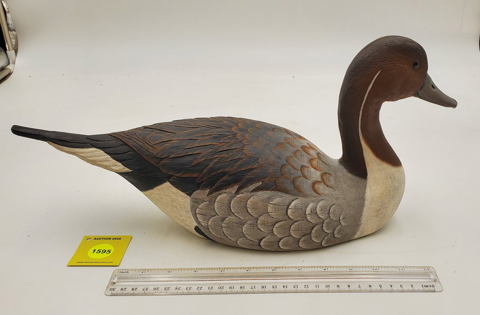 Decoy, wooden pintail drake - 2
