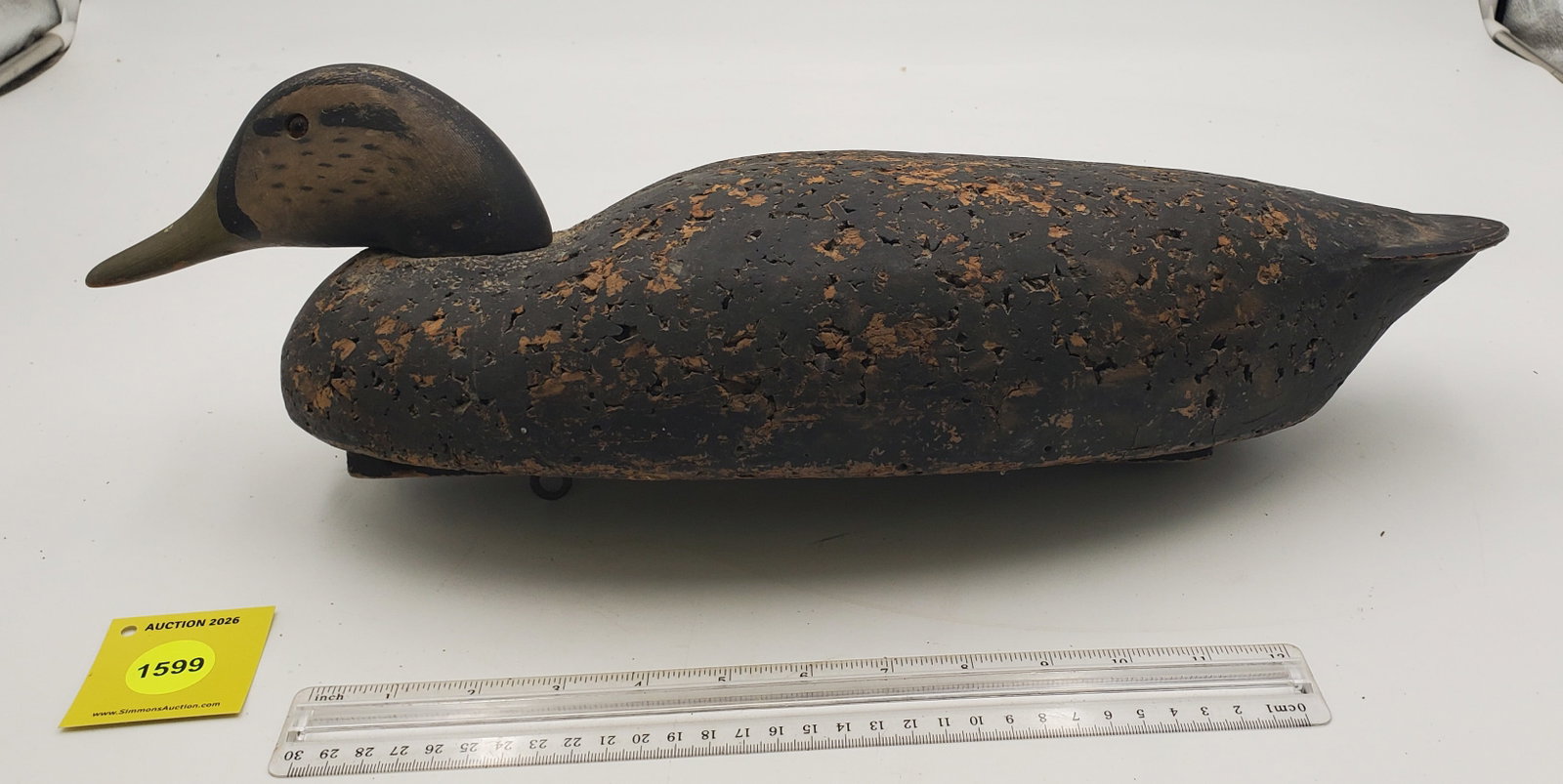 Decoy, cork body and wooden carved head (1 of 3)