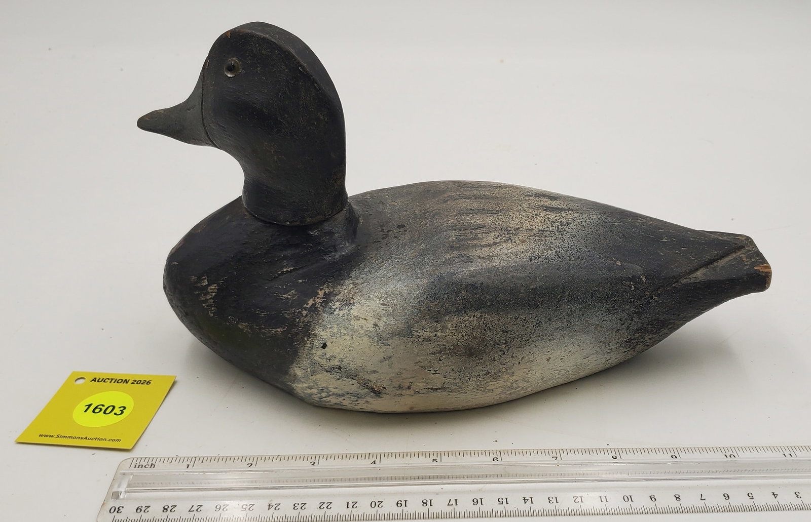 Decoy, wooden Bluebill drake (1 of 3)