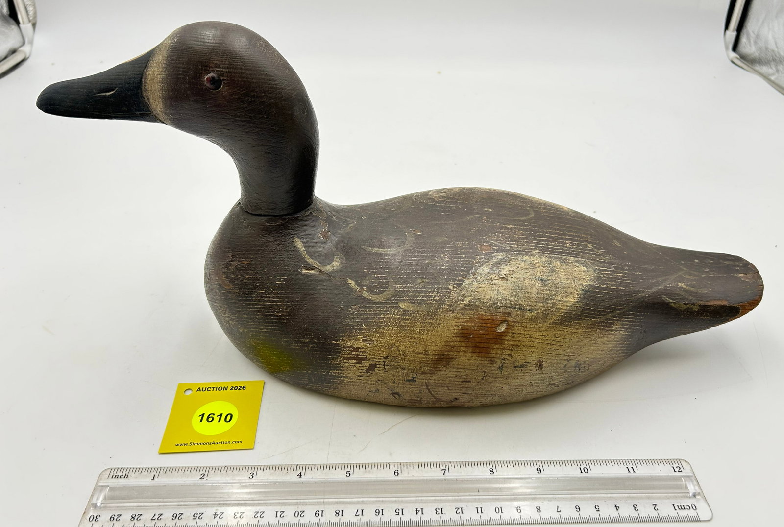 Decoy, wooden duck canvasback hen, 1930's (1 of 3)