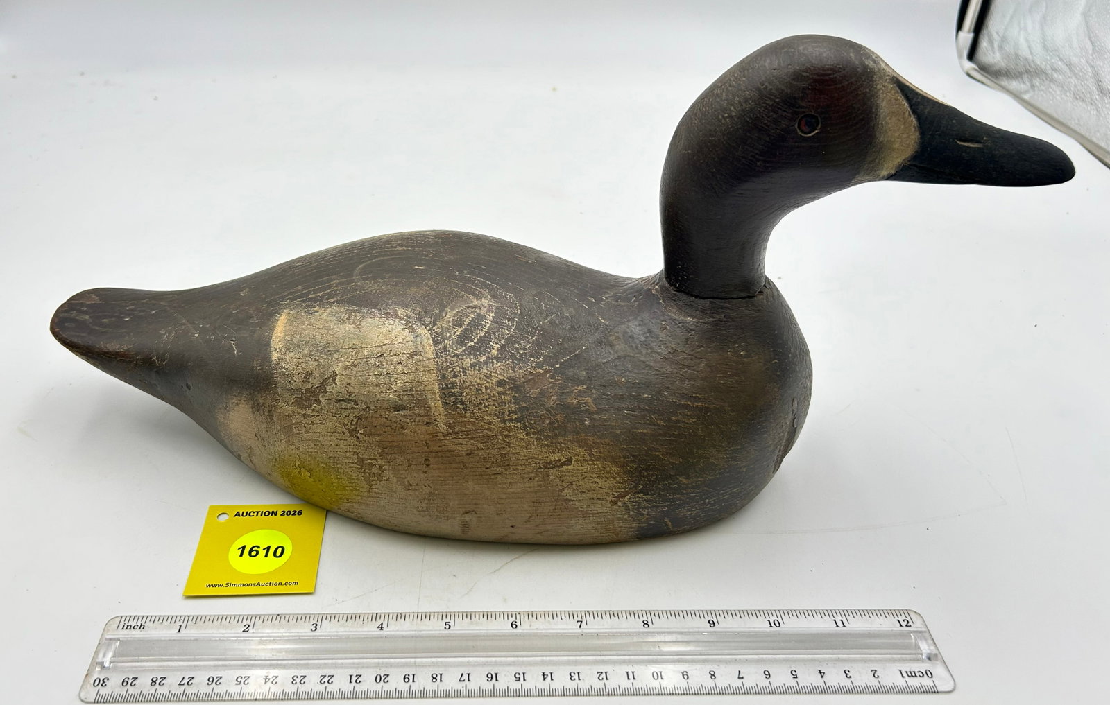 Decoy, wooden duck canvasback hen, 1930's - 2
