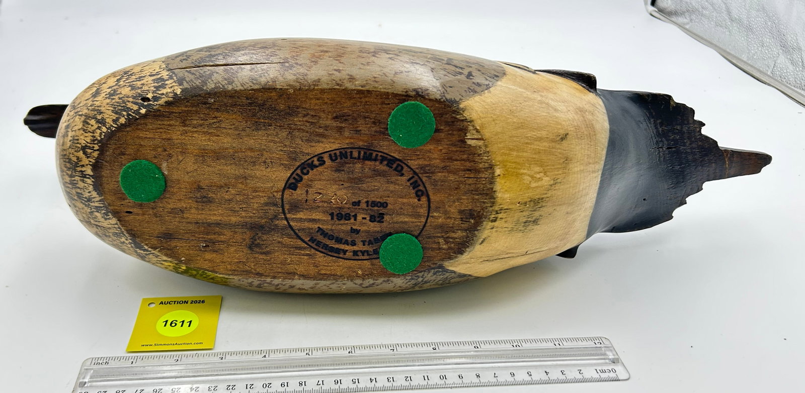 Decoy, wooden Ducks Unlimited Special Edition 1982-82, #1270 of 1500 by Thomas Taber - 4
