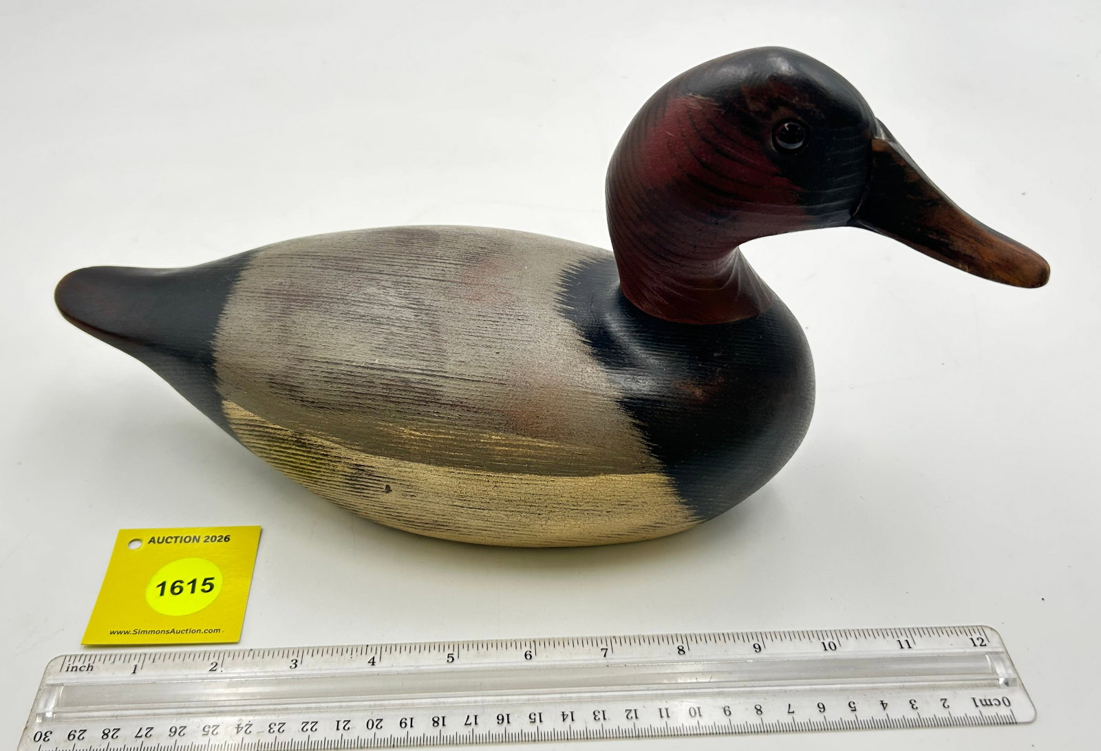 Decoy, Wooden Canvasback duck. On Bottom " Ducks Unlimited Exclusive Edition 1980, 1981 Collector... - 3