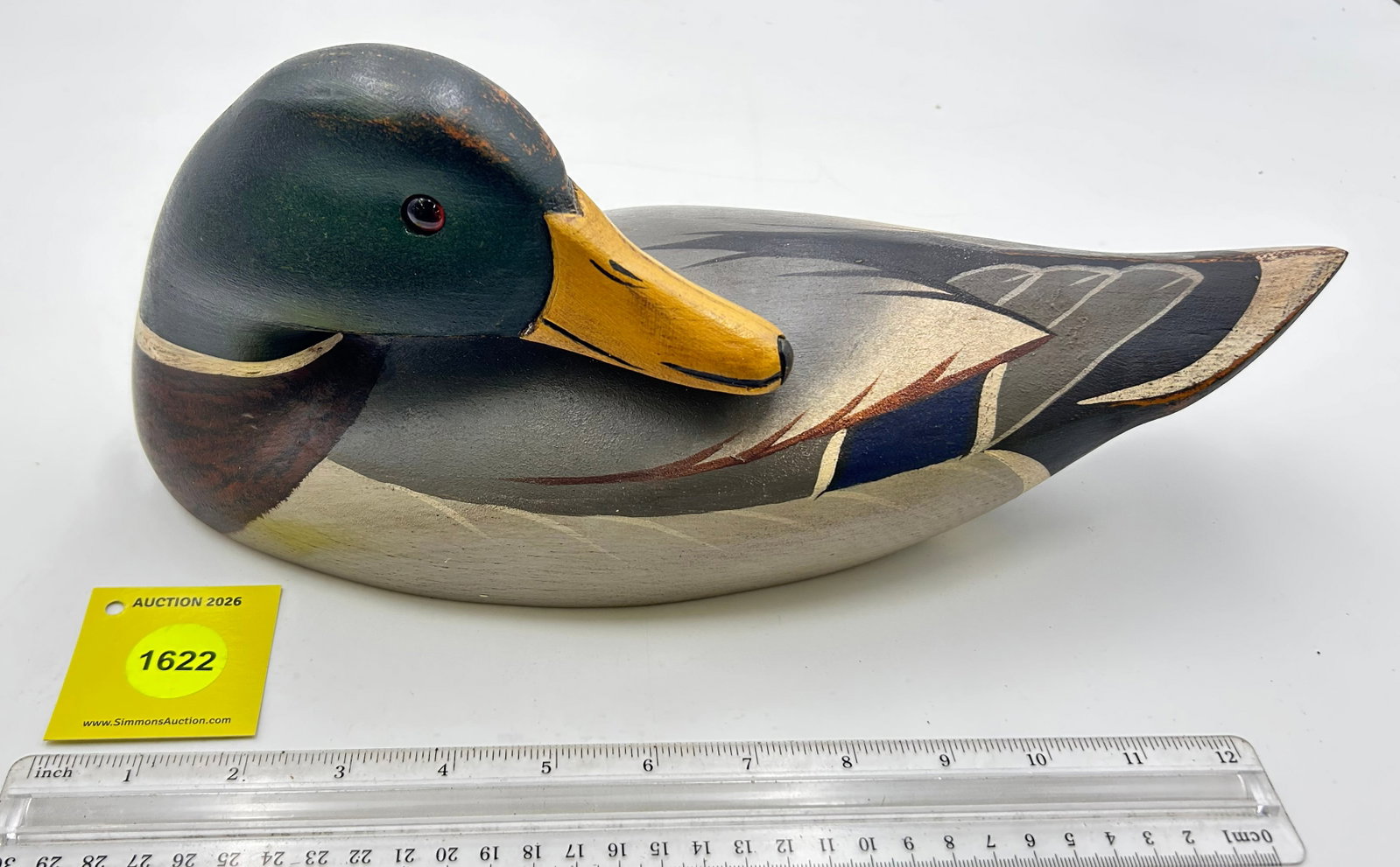 Decoy, Wooden Wood Mallard duck. On bottom " Missouri State Decoy 66/100" Signed. (1 of 5)