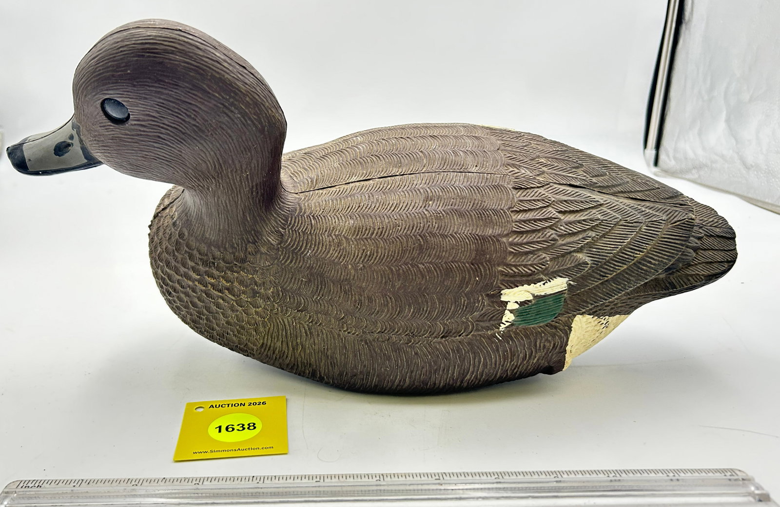 Set of 2 Decoy, plastic Blue-Billed ducks. On Bottom "Winchester Bill Morris "84-85 Commemorative... - 2