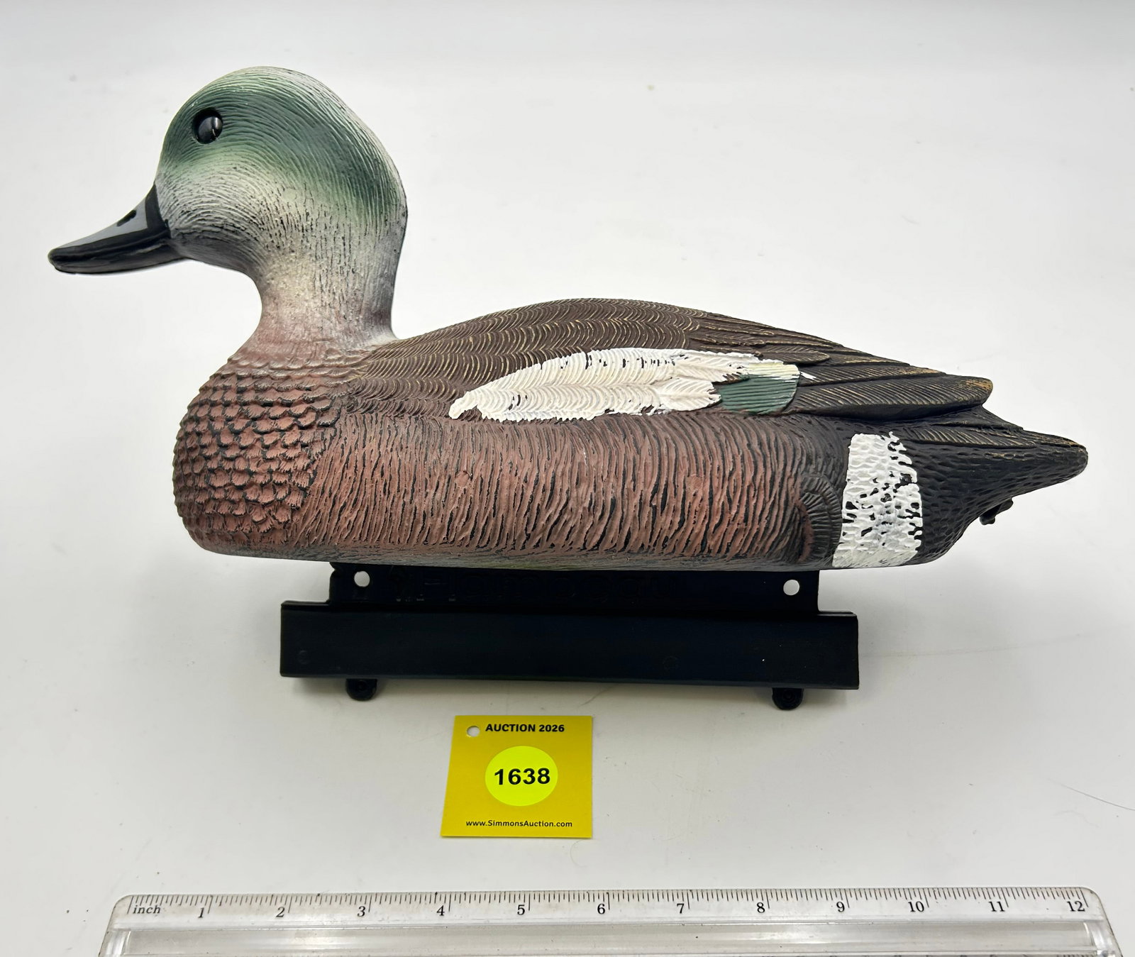 Set of 2 Decoy, plastic Blue-Billed ducks. On Bottom "Winchester Bill Morris "84-85 Commemorative... - 6