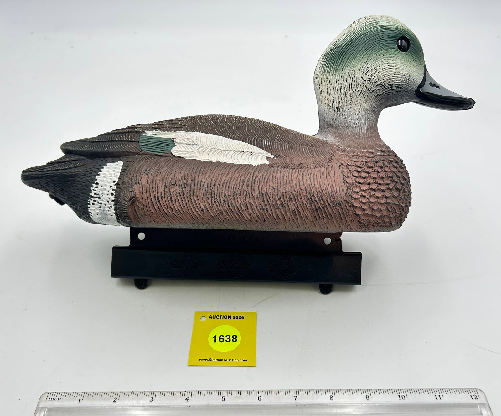Set of 2 Decoy, plastic Blue-Billed ducks. On Bottom "Winchester Bill Morris "84-85 Commemorative... - 7