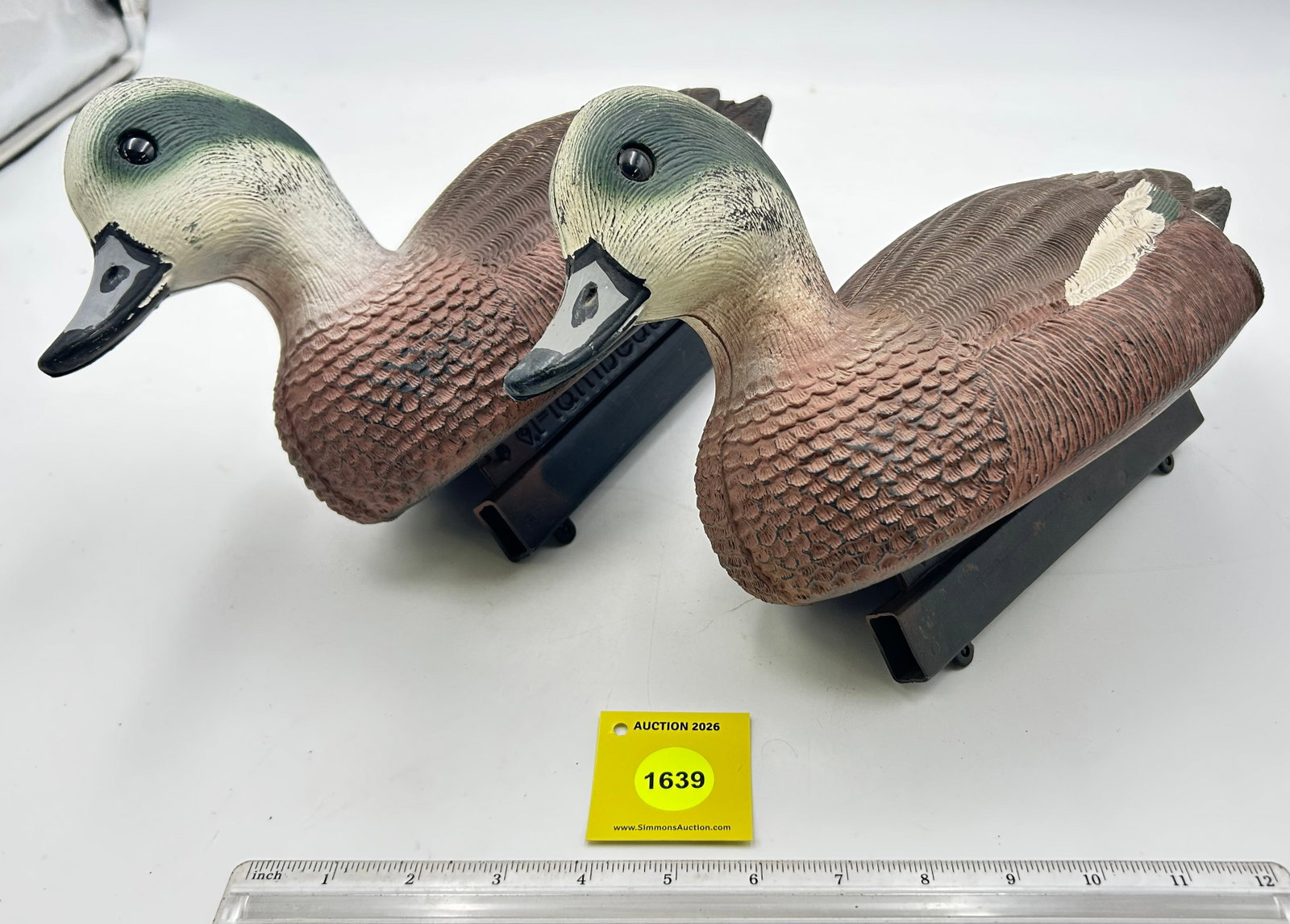 Set of 3 Decoy, Plastic Blue-Billed ducks. On bottom "Winchester Bill Morris "84-85 Commemorative... - 11