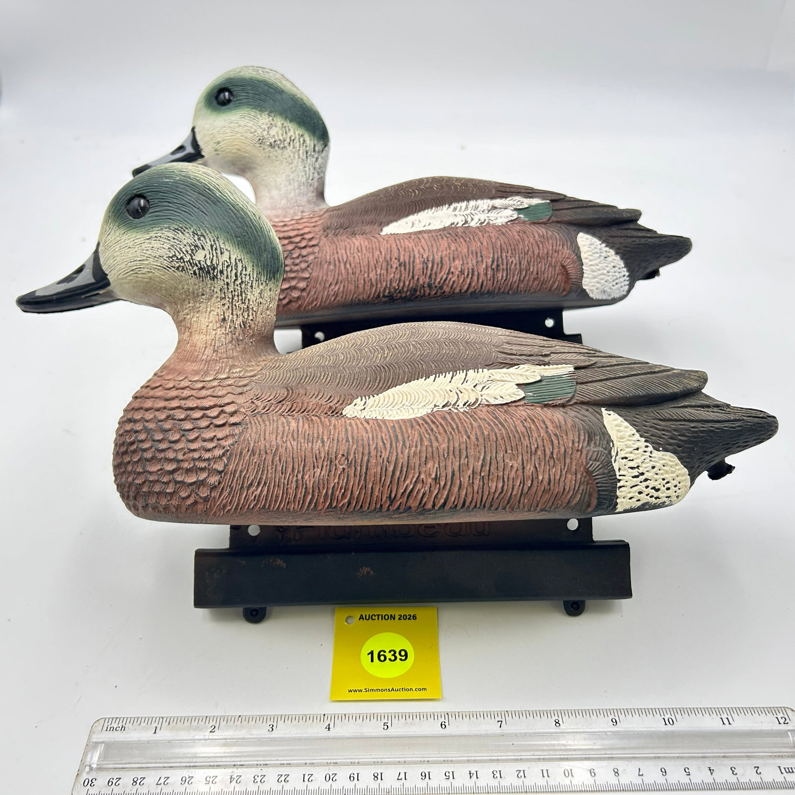 Set of 3 Decoy, Plastic Blue-Billed ducks. On bottom "Winchester Bill Morris "84-85 Commemorative... - 12