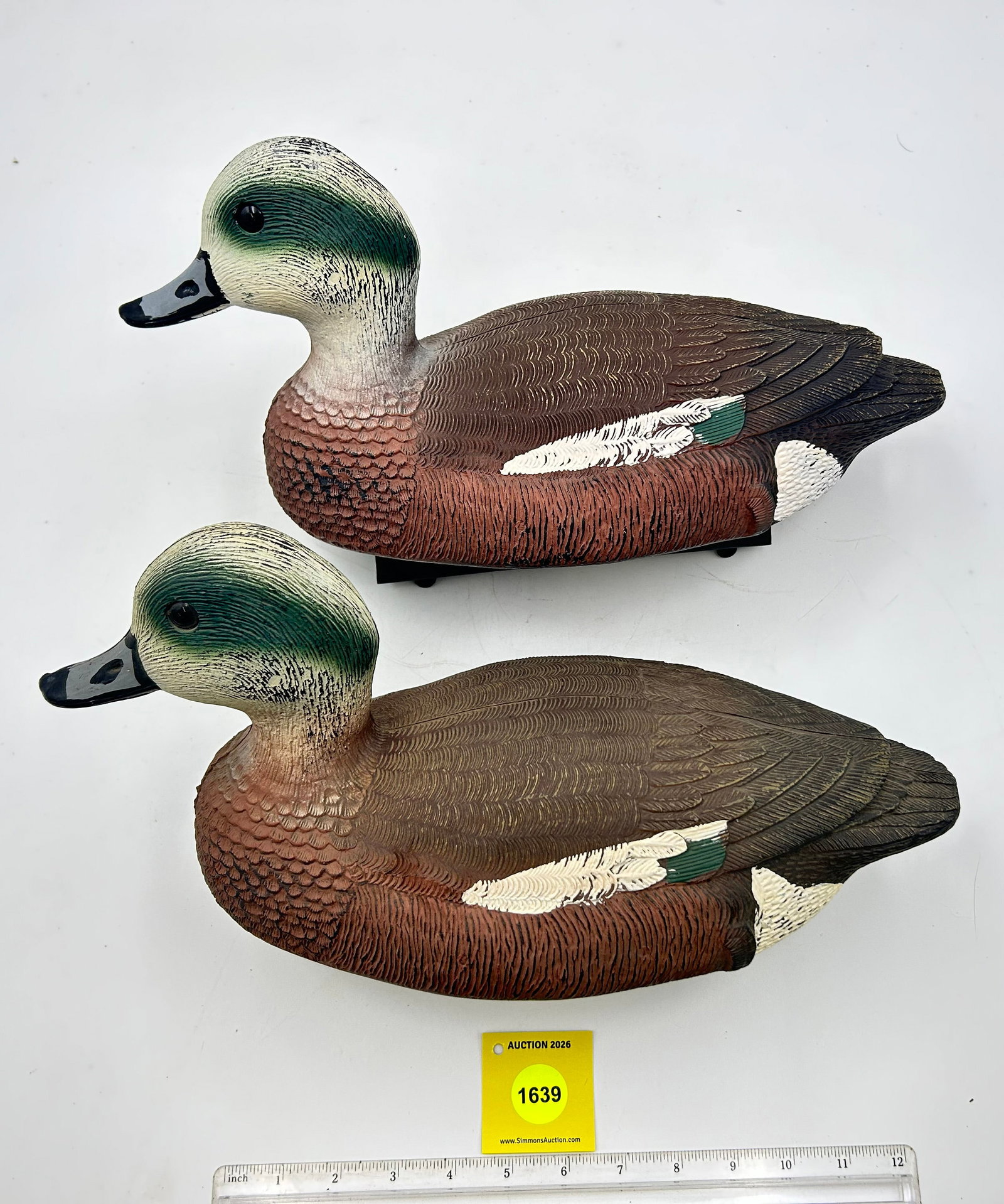 Set of 3 Decoy, Plastic Blue-Billed ducks. On bottom "Winchester Bill Morris "84-85 Commemorative... - 14