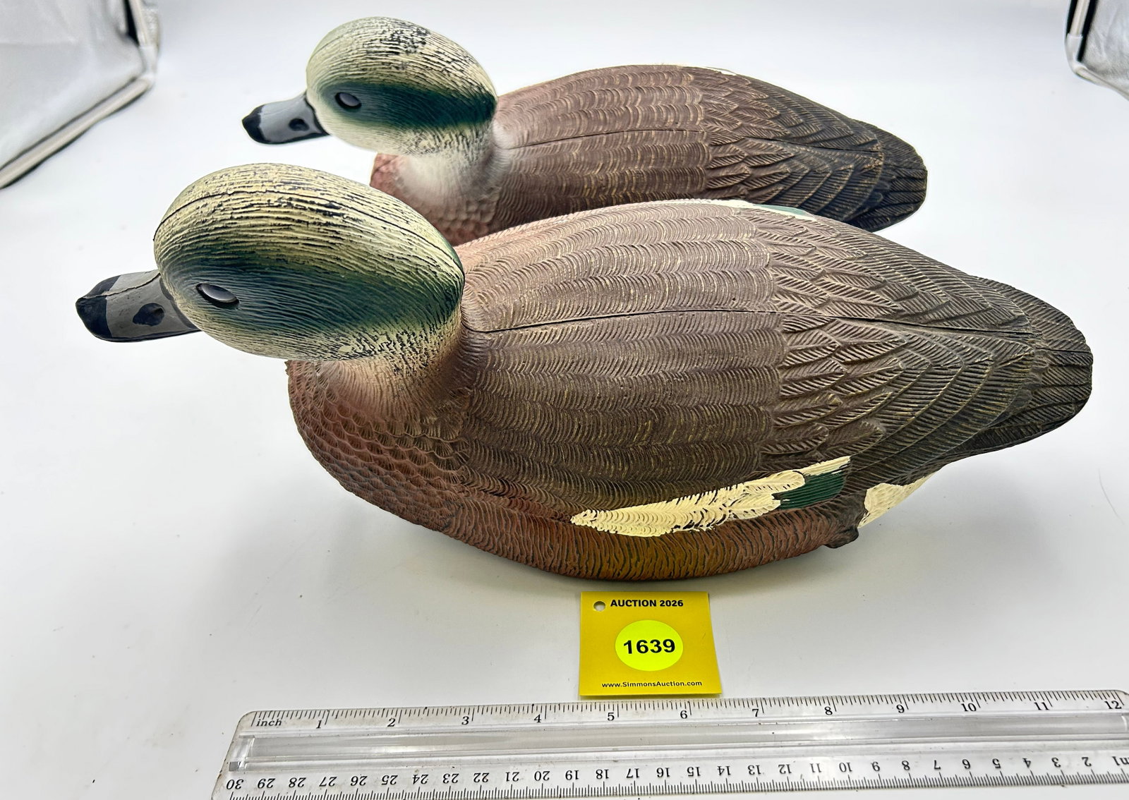 Set of 3 Decoy, Plastic Blue-Billed ducks. On bottom "Winchester Bill Morris "84-85 Commemorative... - 15