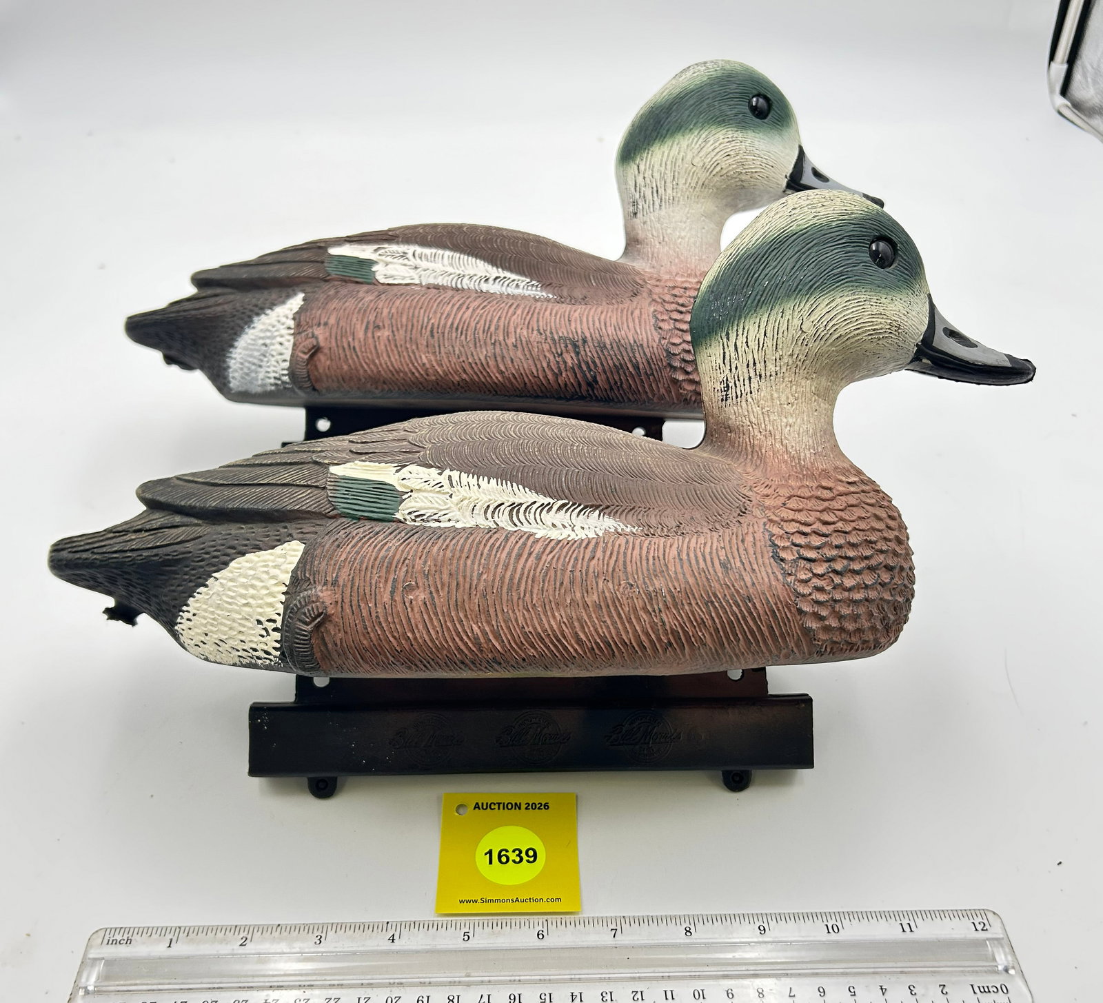 Set of 3 Decoy, Plastic Blue-Billed ducks. On bottom "Winchester Bill Morris "84-85 Commemorative... - 16