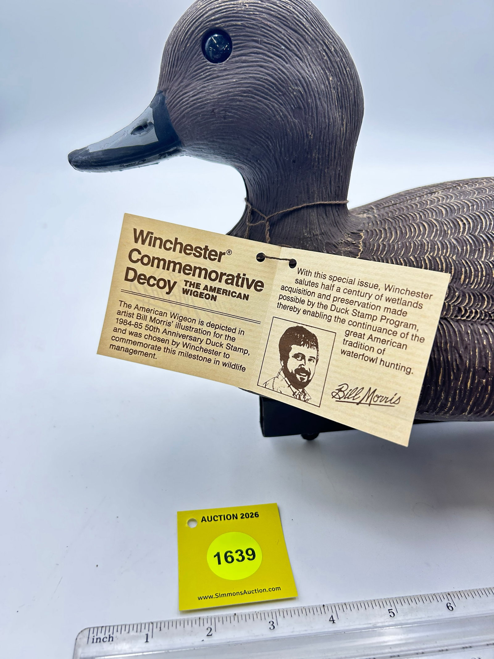 Set of 3 Decoy, Plastic Blue-Billed ducks. On bottom "Winchester Bill Morris "84-85 Commemorative... - 5