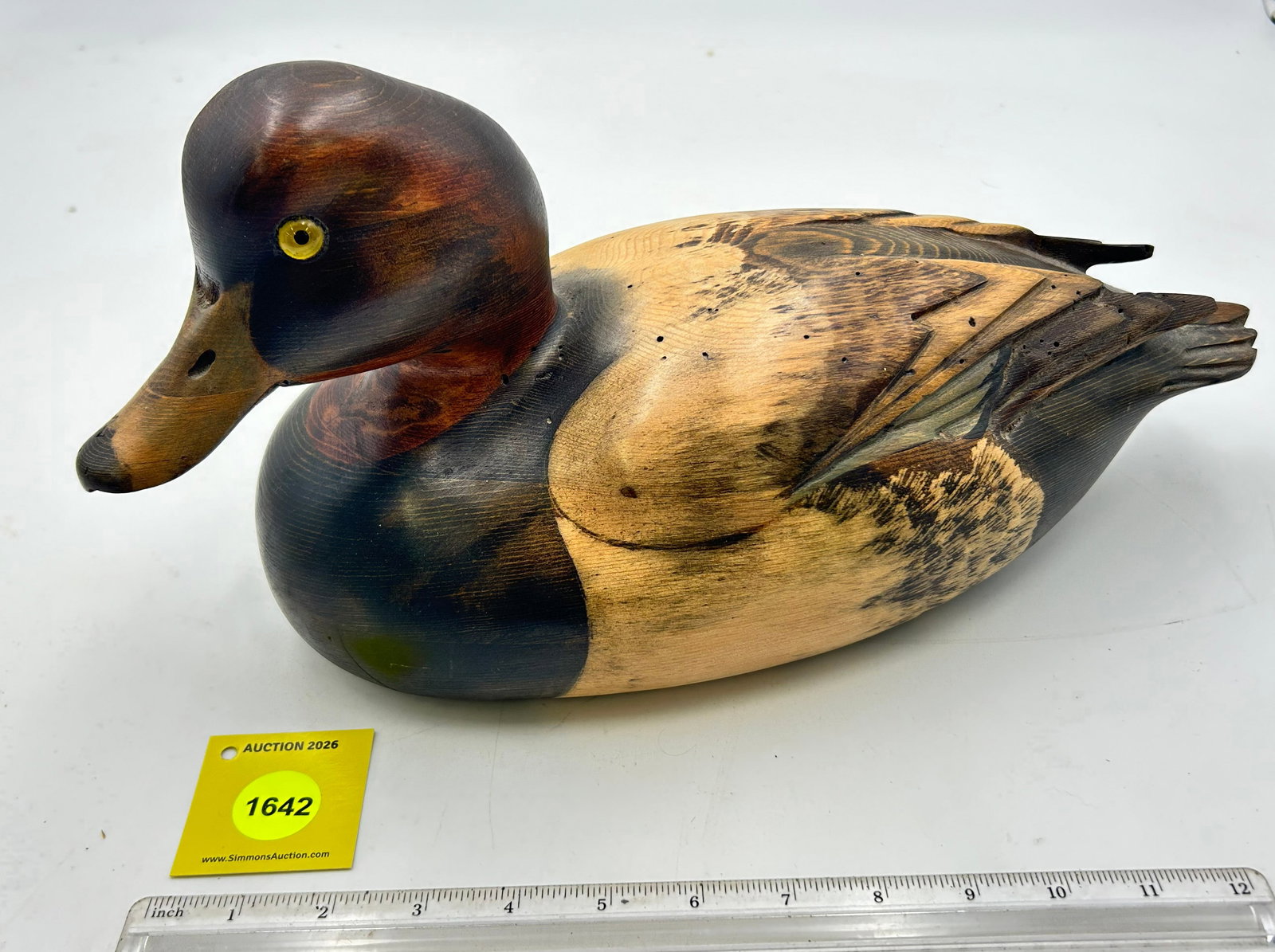 Decoy, Wooden Redhead duck. On Bottom " Ducks Unlimited Redhead Limited Edition #1209, 1984-85 Se... (1 of 6)