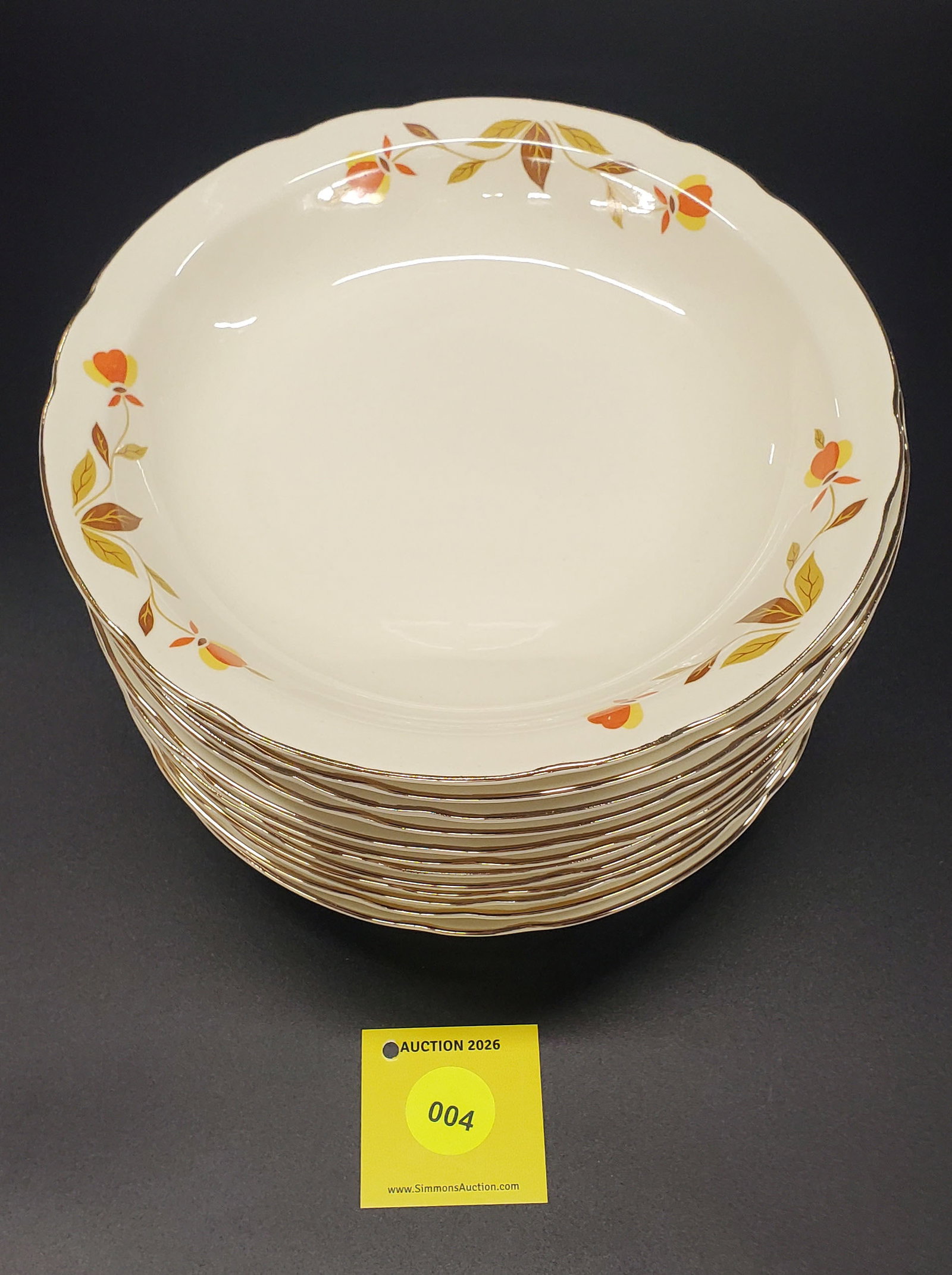 Lot of 12, Superior Hall Jewel Tea Autumn Leaf Dessert or Soup Bowl - 2