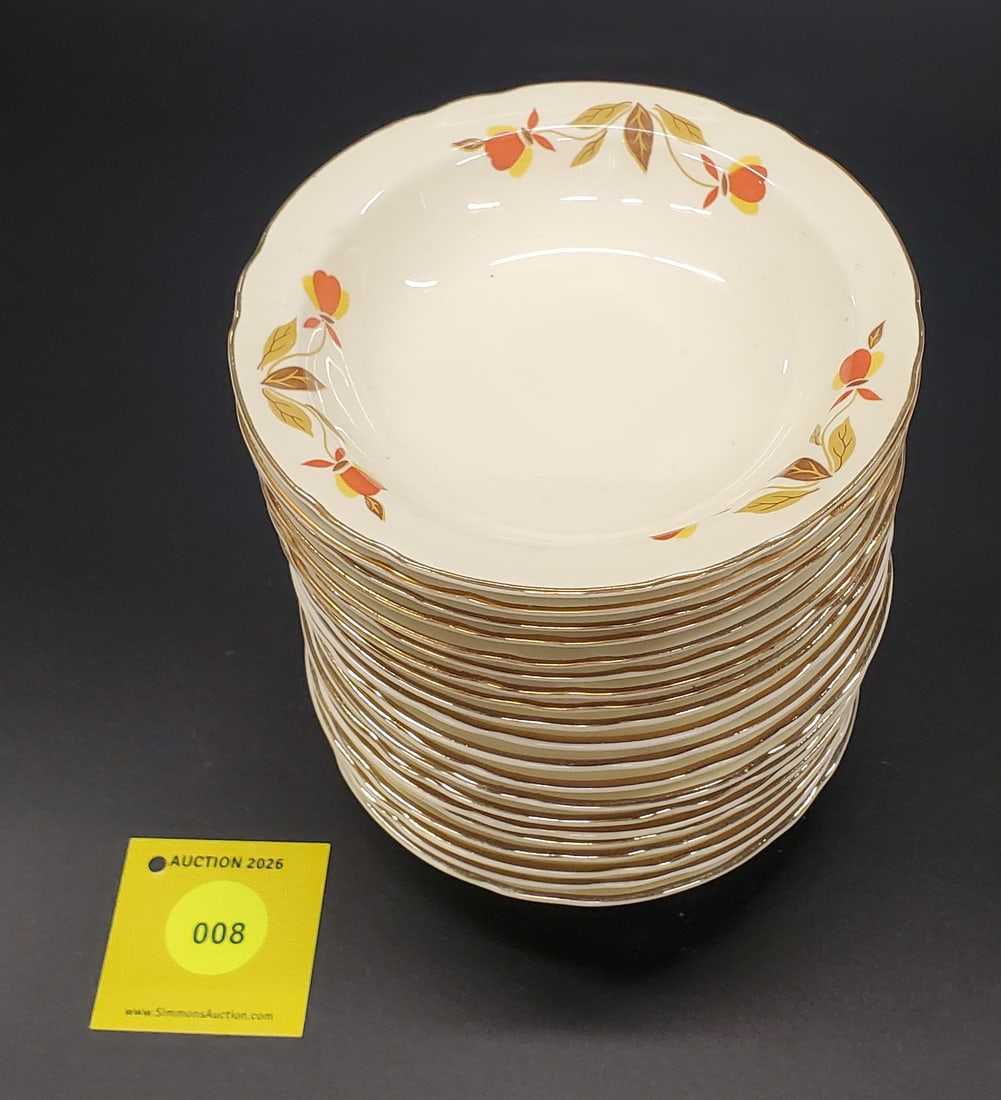 Lot of 20 Superior Hall Jewel Tea Autumn Leaf Dessert or Fruit Bowls - 2