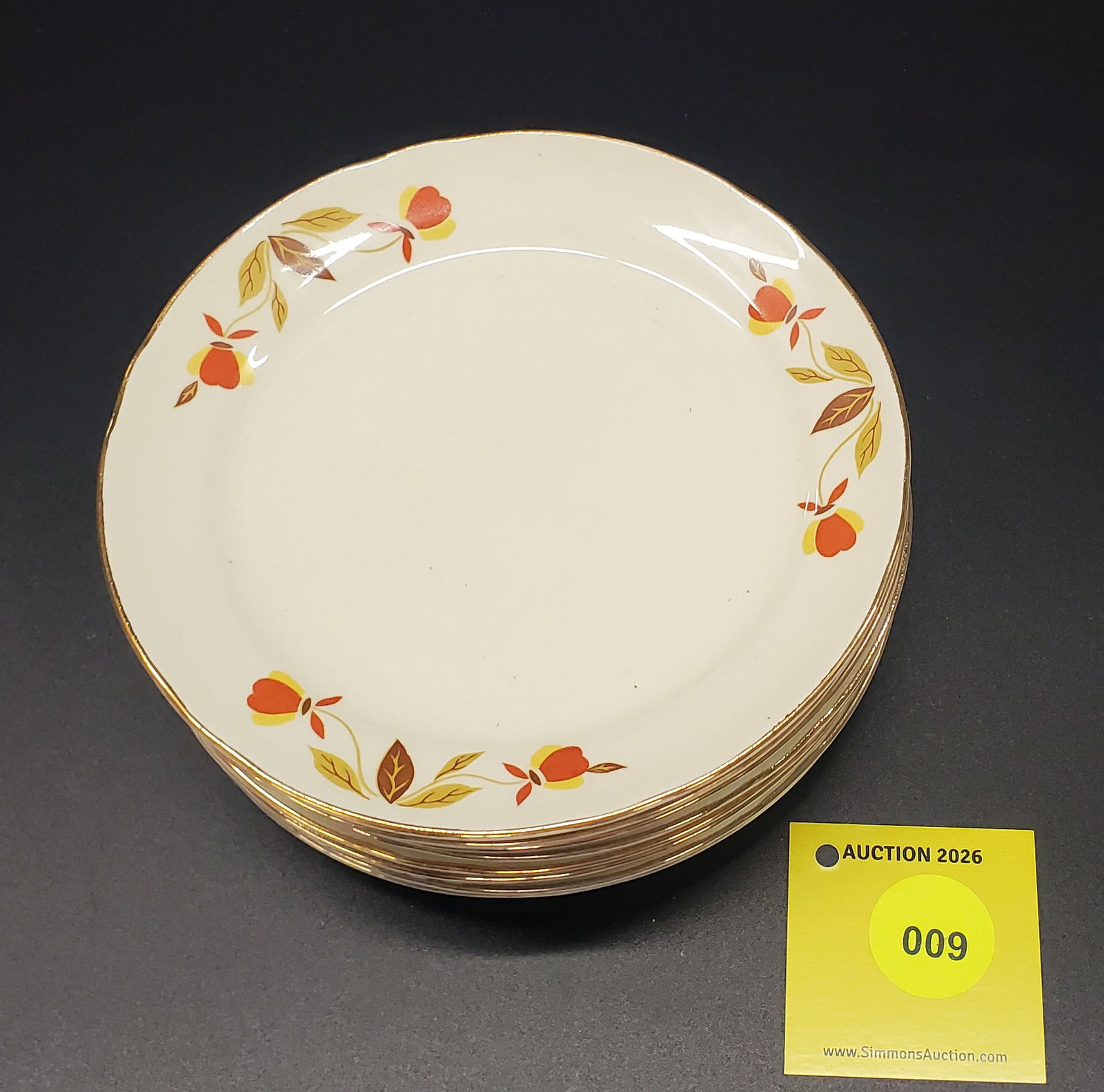Lot of 8, Superior Hall Jewel Tea Autumn Leaf 6" Plate - 2