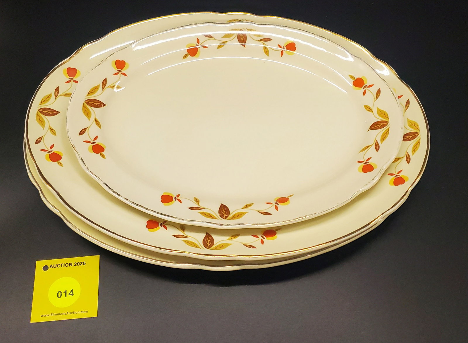 Lot of 3, Superior Hall Tea Autumn Leaf Platters - 2