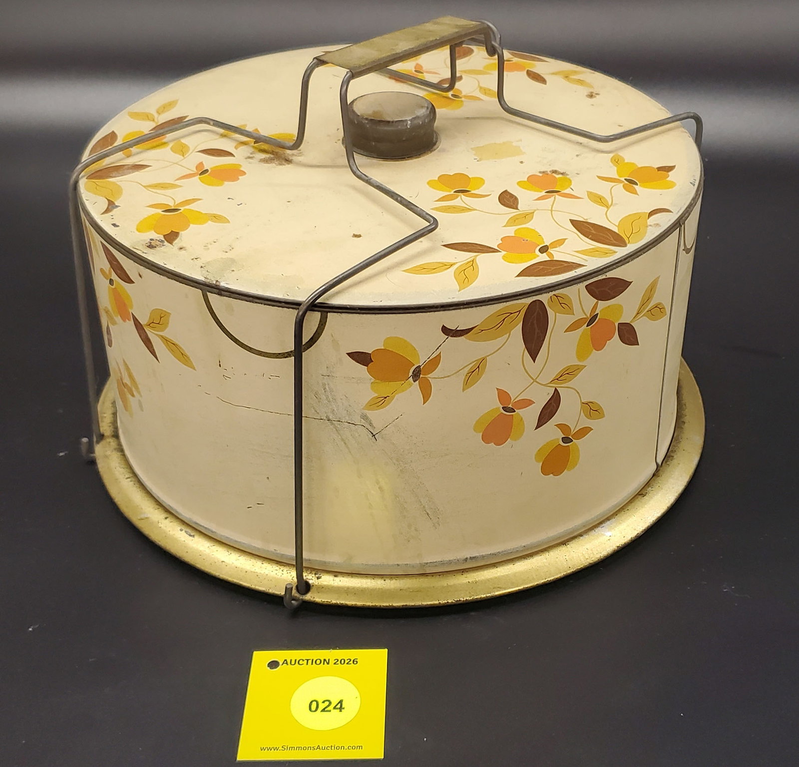 Superior Hall Jewel Tea Autumn Leaf Cake Carrier - 2