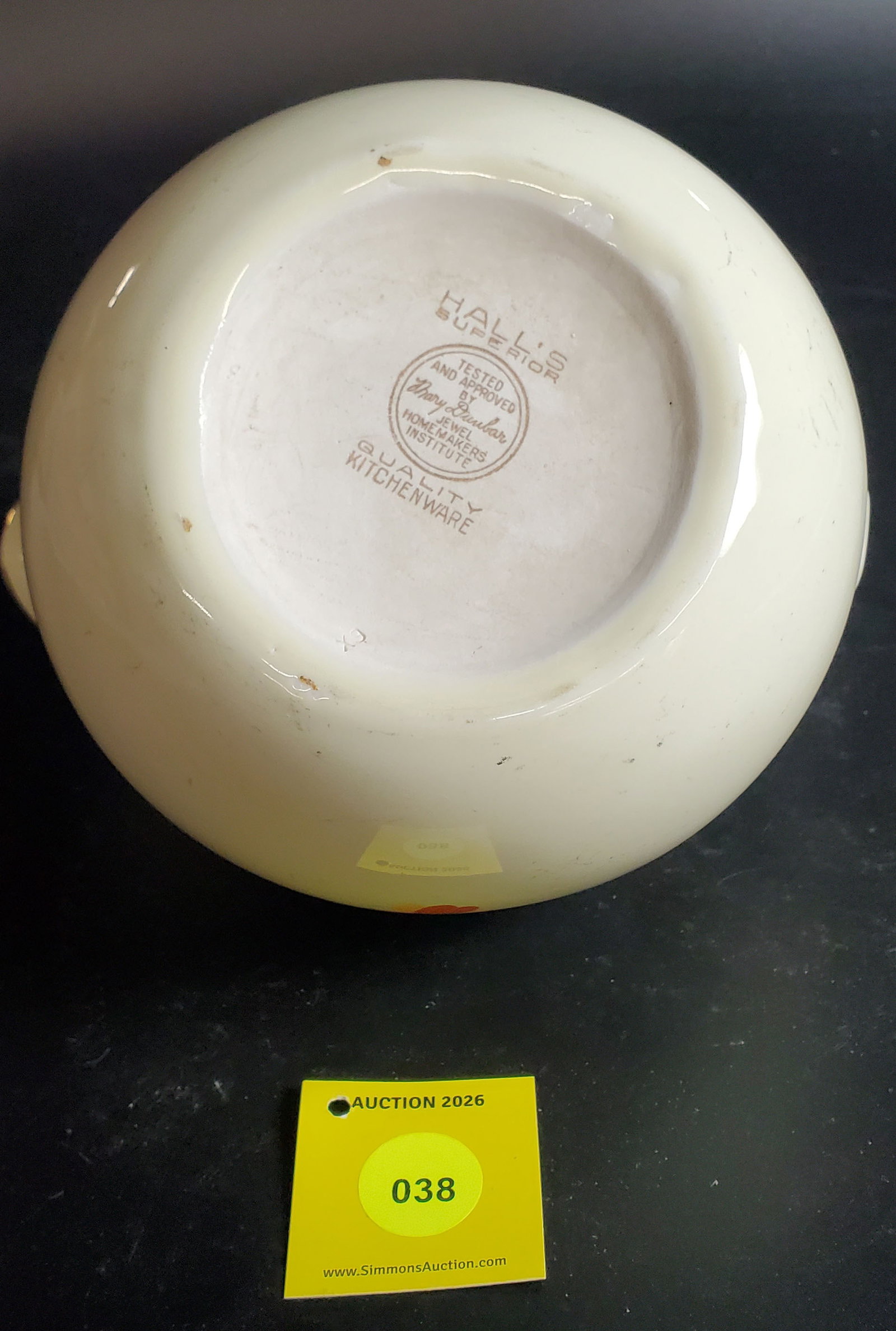 Superior Hall Jewel Tea Autumn Ball Jug w/ cracked handle - 2