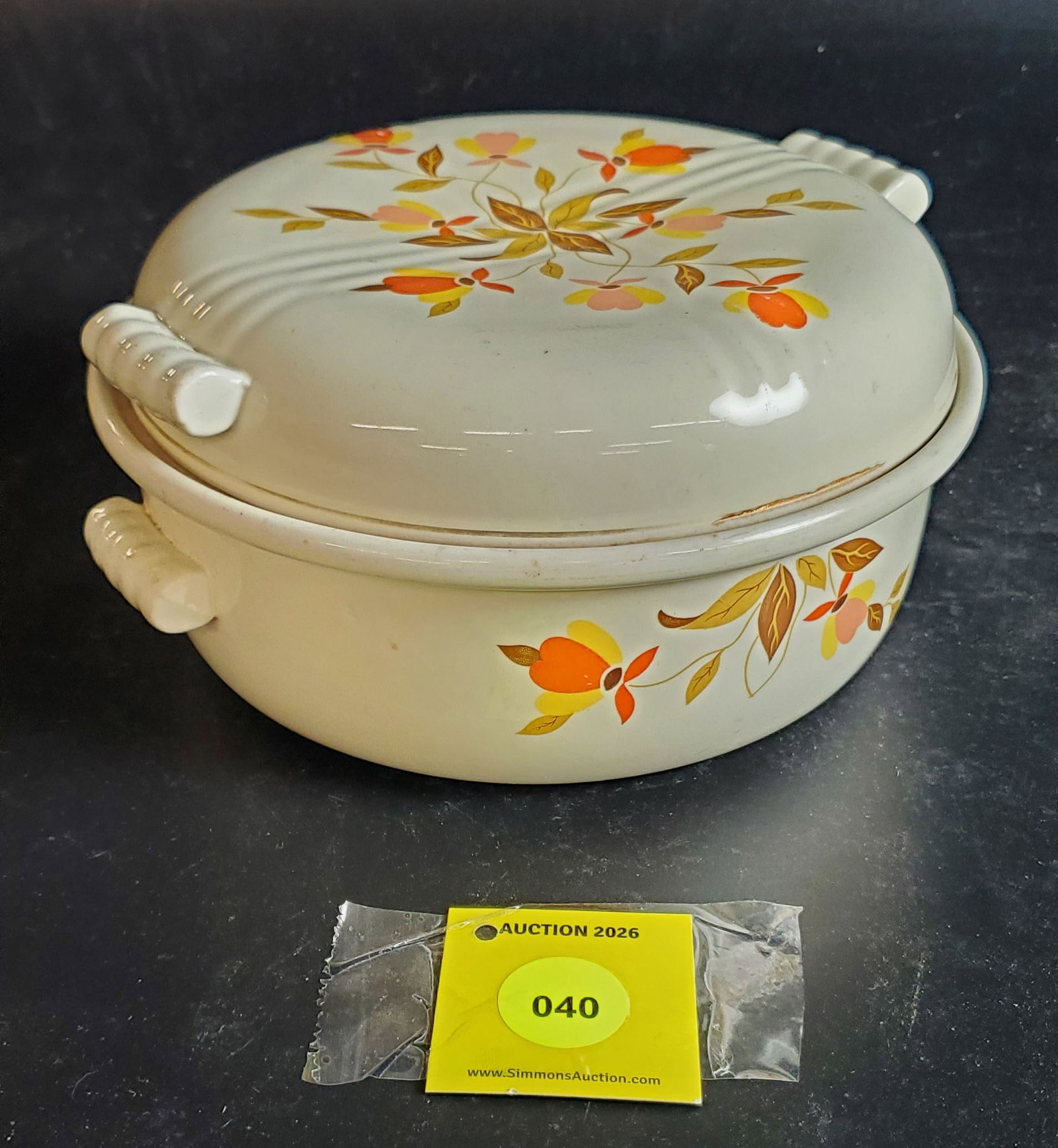 Superior Hall Jewel Tea Autumn Leaf Covered Casserole Dish - 2