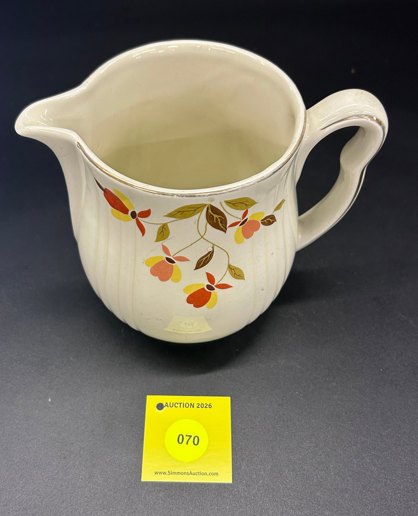 Superior Hall Jewel Tea Autumn Leaf Small Pitcher 5 1/2'' - 2