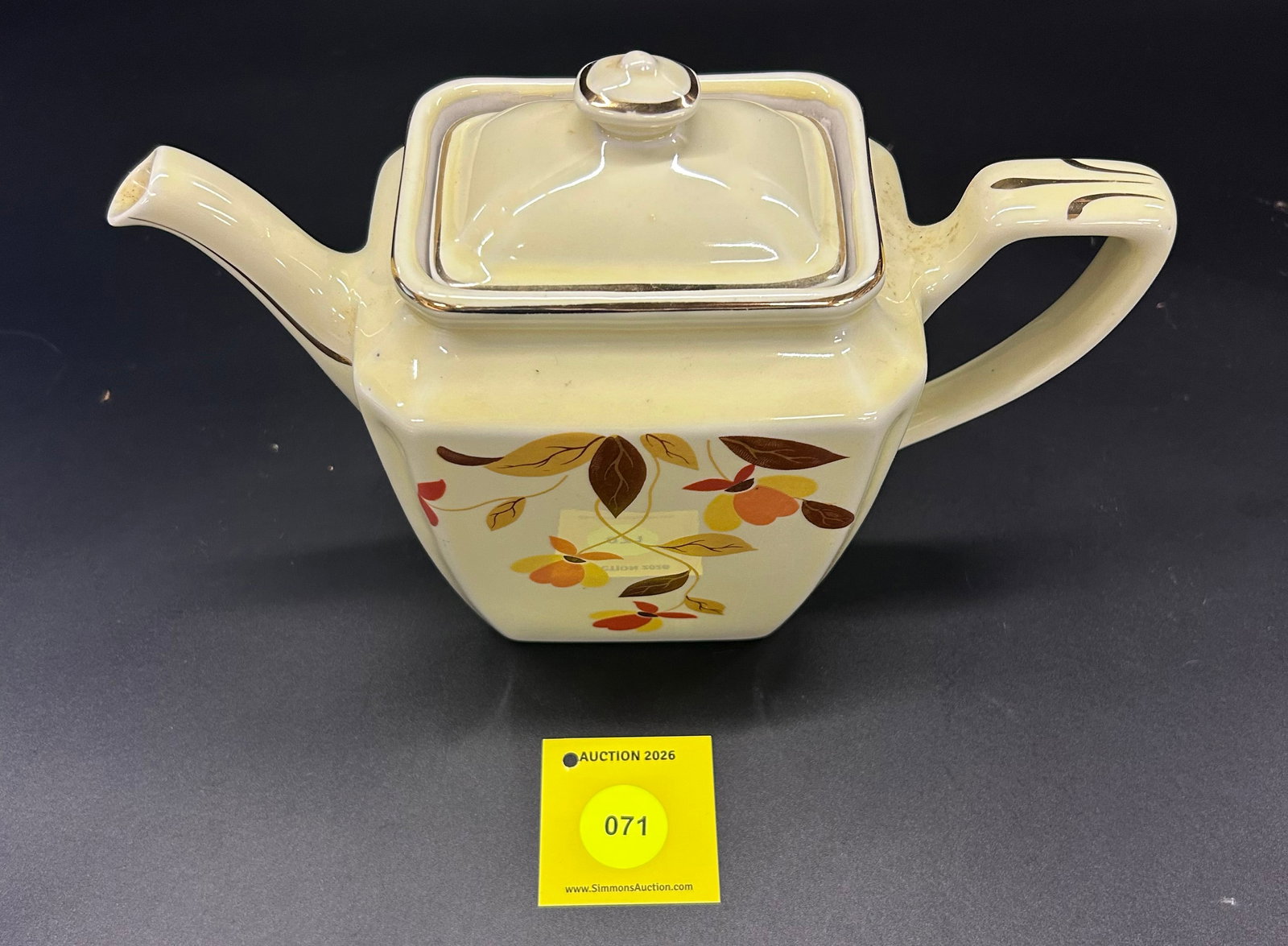 Superior Hall Jewel Tea Autumn Leaf Teapot - 2