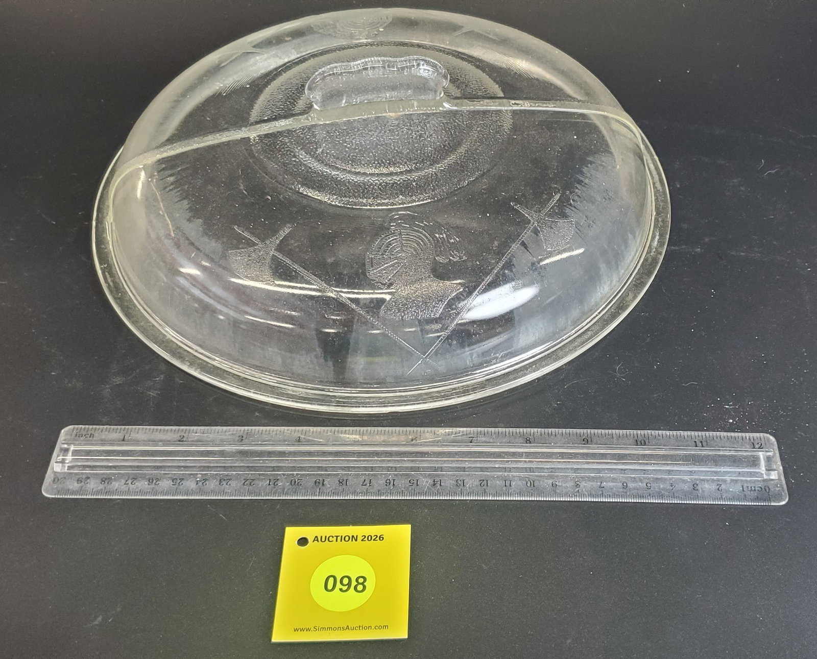 Guardian Service Ware Lot of 4, 2 Gardian Ware glass pot lids, 2 misc. steel lids - 2