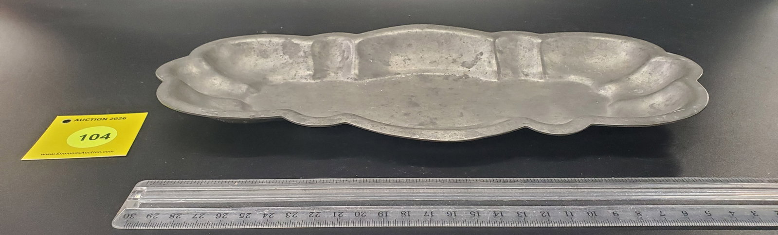 Metal Tray With Scalloped Edges - 2