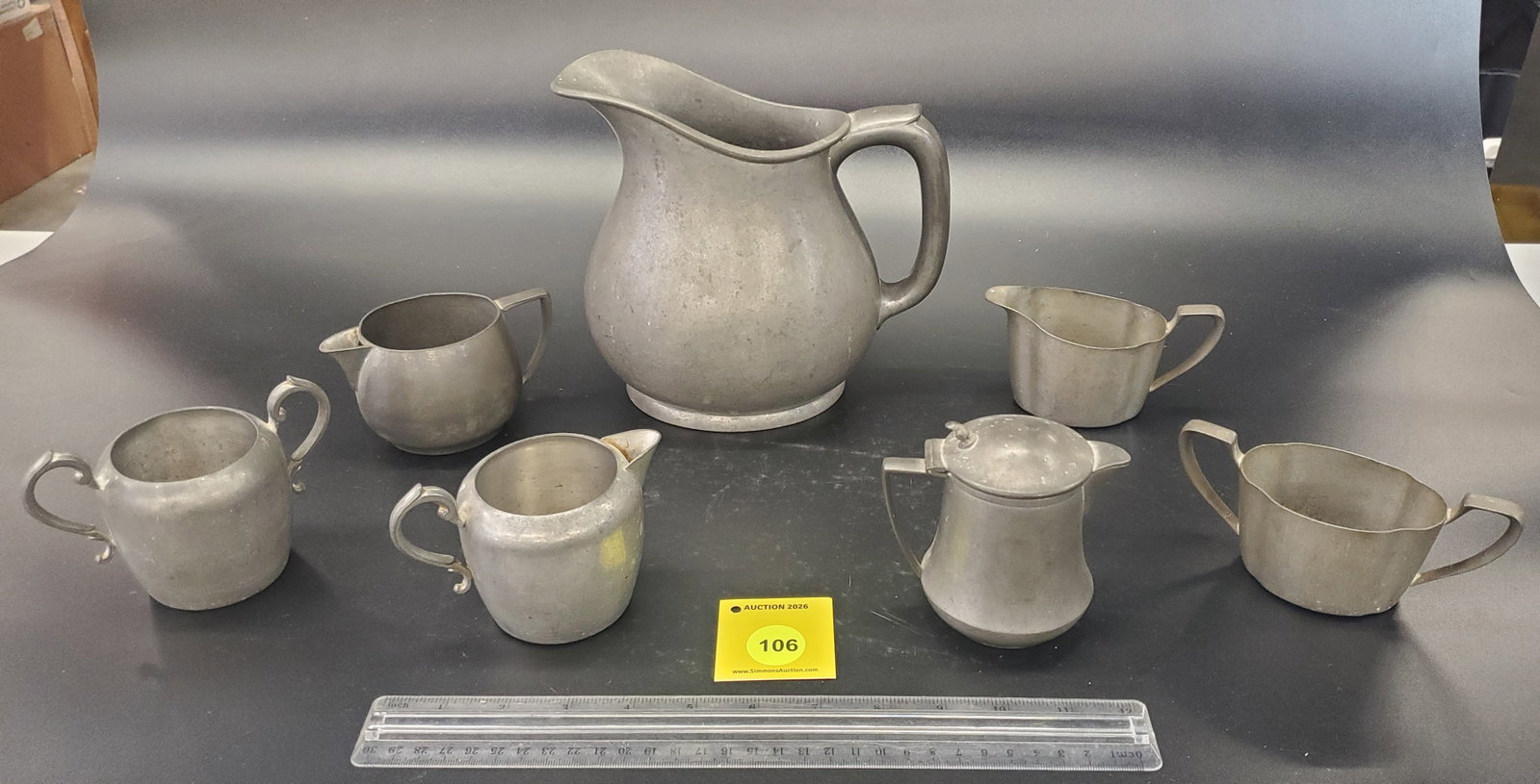 Lot of 7, 1 Pitcher 2 Sugar bowls, 4 creamer - 2