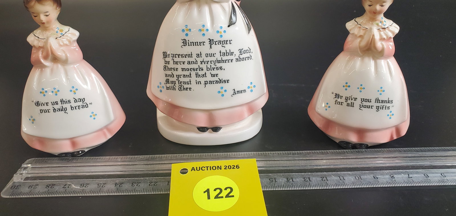 Lot of 3 Enesco Mother in the Kitchen Prayer Napkin Holder and Salt and Peper shakers - 2