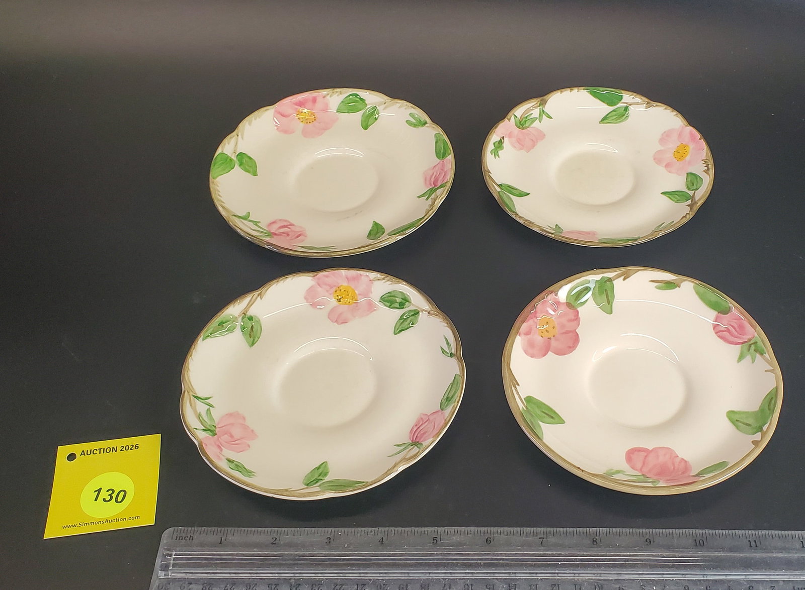Lot of 4 Franciscan Desert Rose teacup Saucer - 2