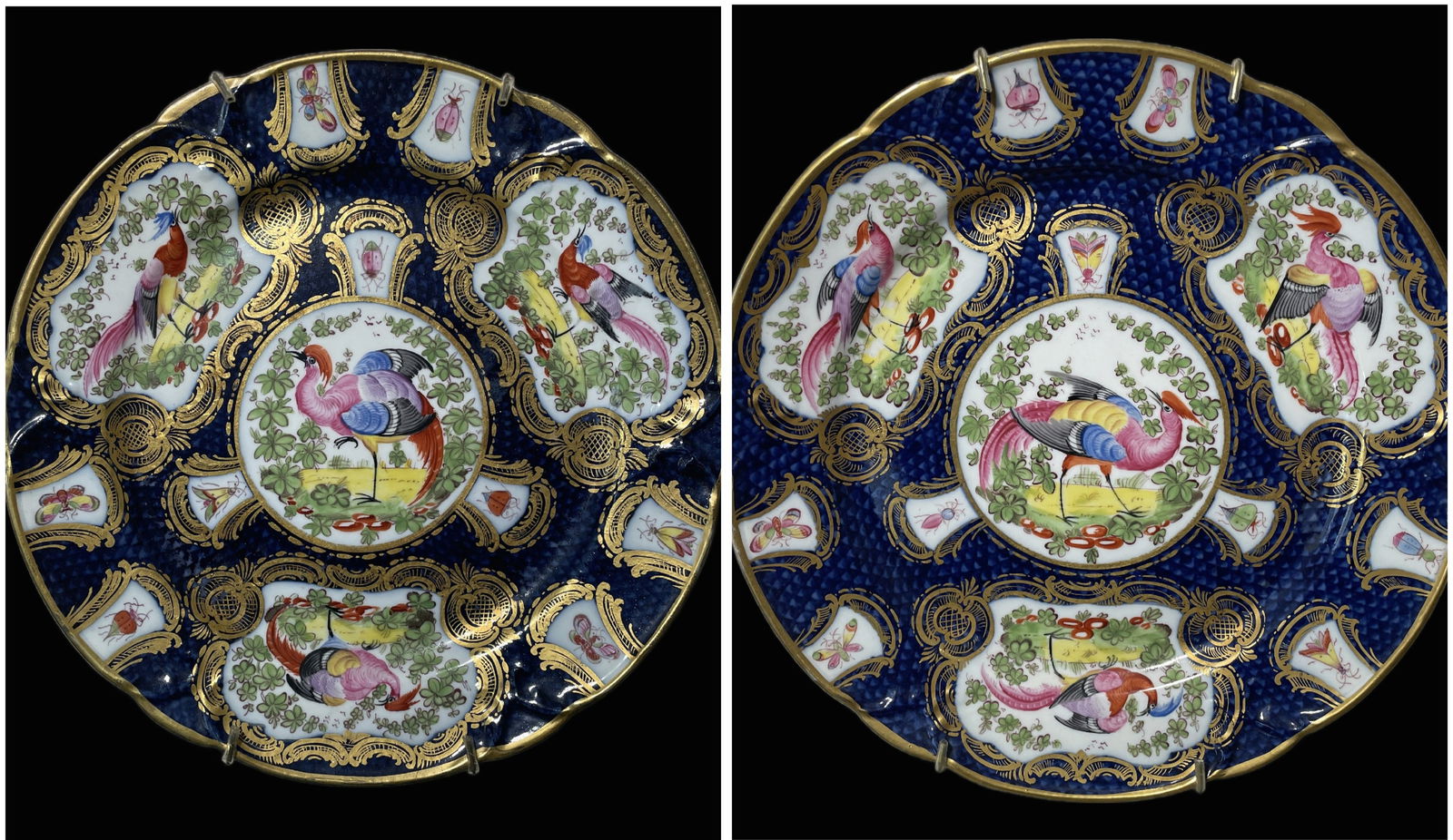 Pair of Chelsea Porcelain Cabinet Plates, Mid 18th Century (1 of 9)
