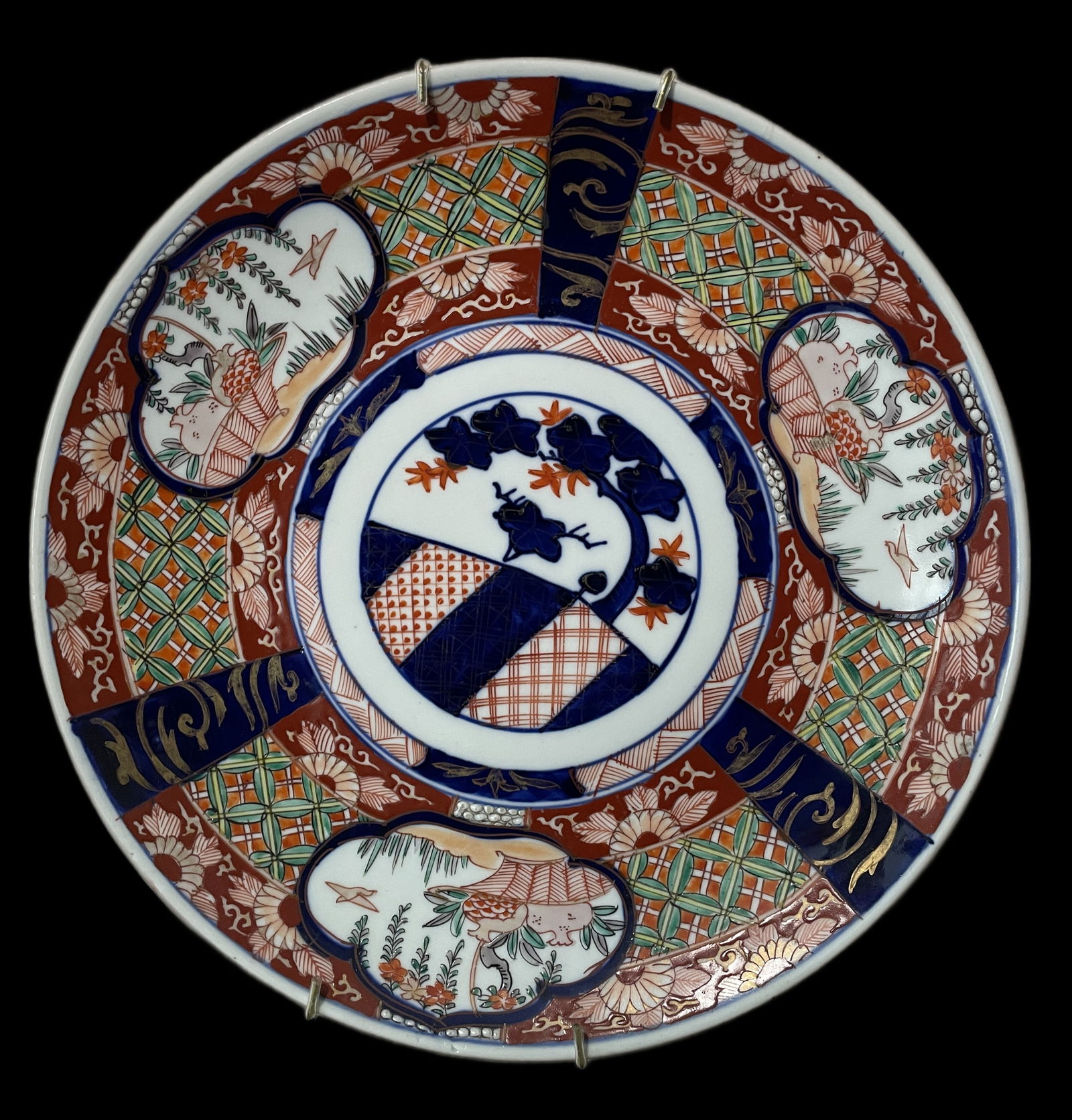 Antique Japanese Imari 12" Porcelain Charger (1 of 6)