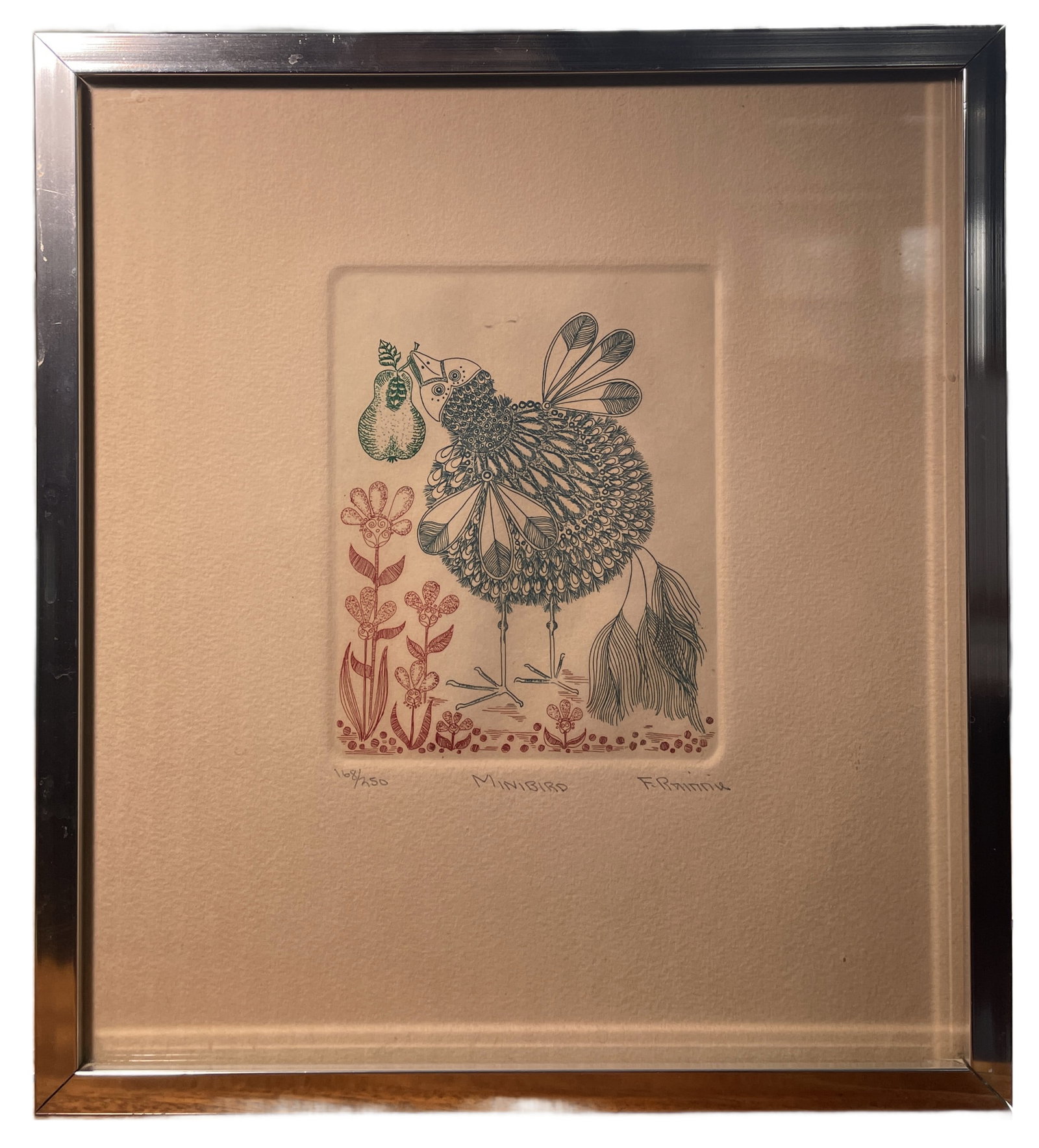 Framed print by artist Felicity Rainnie titled "Flower Bowl": Framed print by artist Felicity Rainnie titled "Flower Bowl," which is numbered 2/250. COA from JMB Publishers LTD. Is included