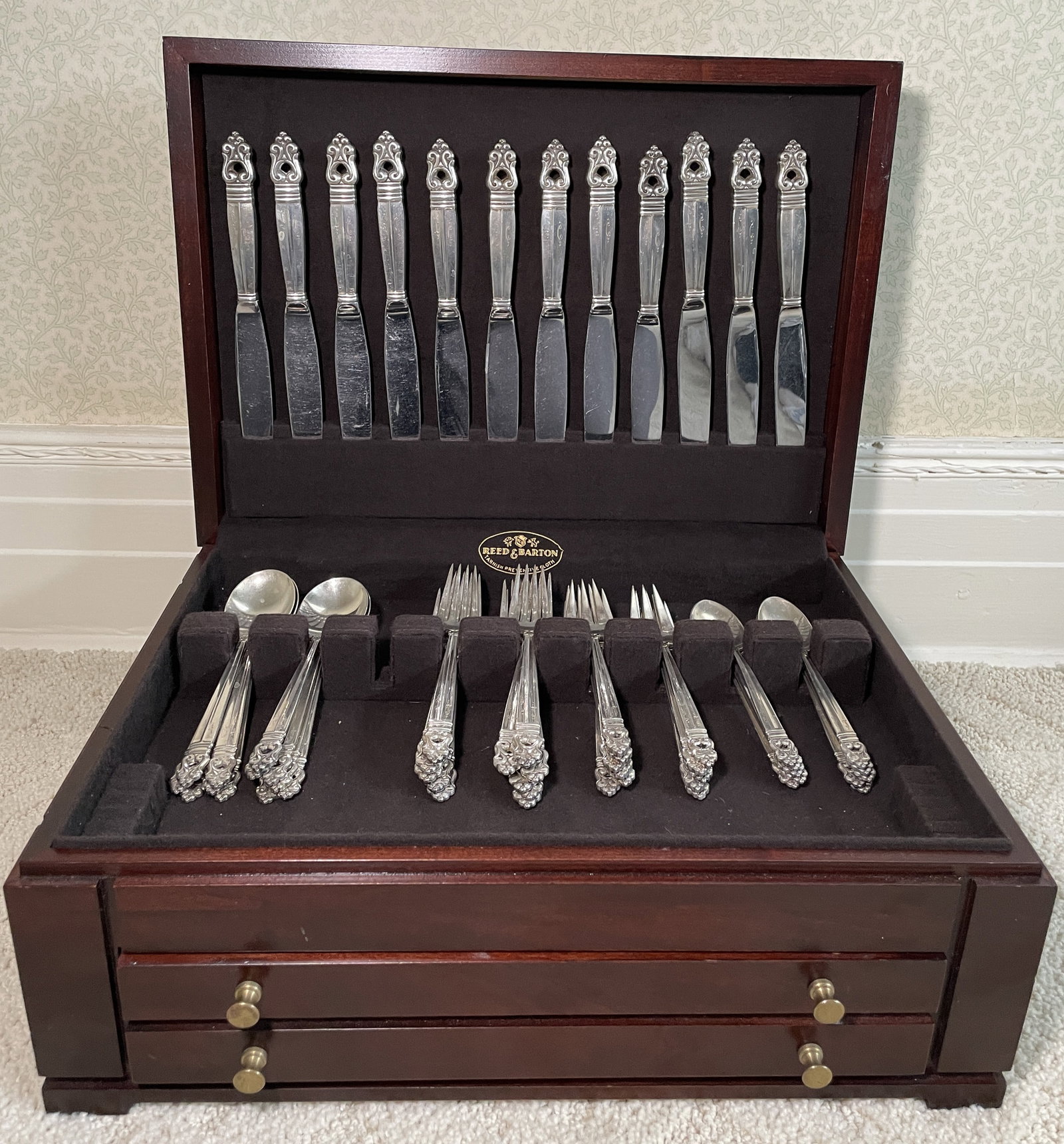 Royal Danish International Sterling 12 Service Flatware Set (56 pcs) (1 of 11)