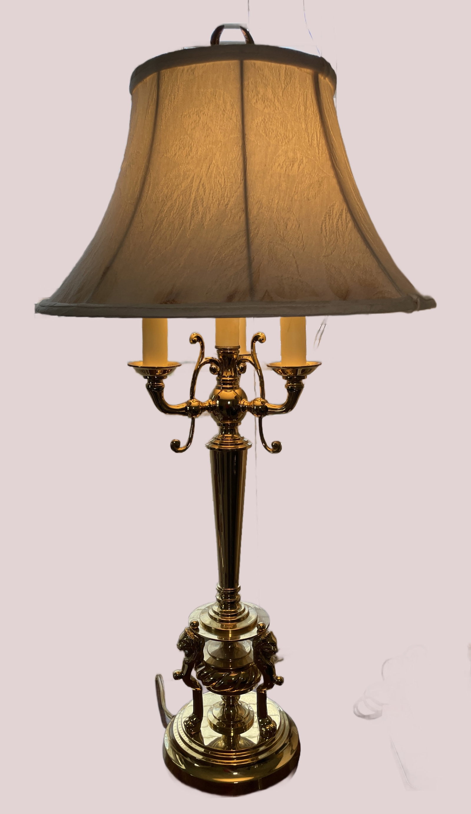 Vintage brass candelabra style table lamp (1 of 10)