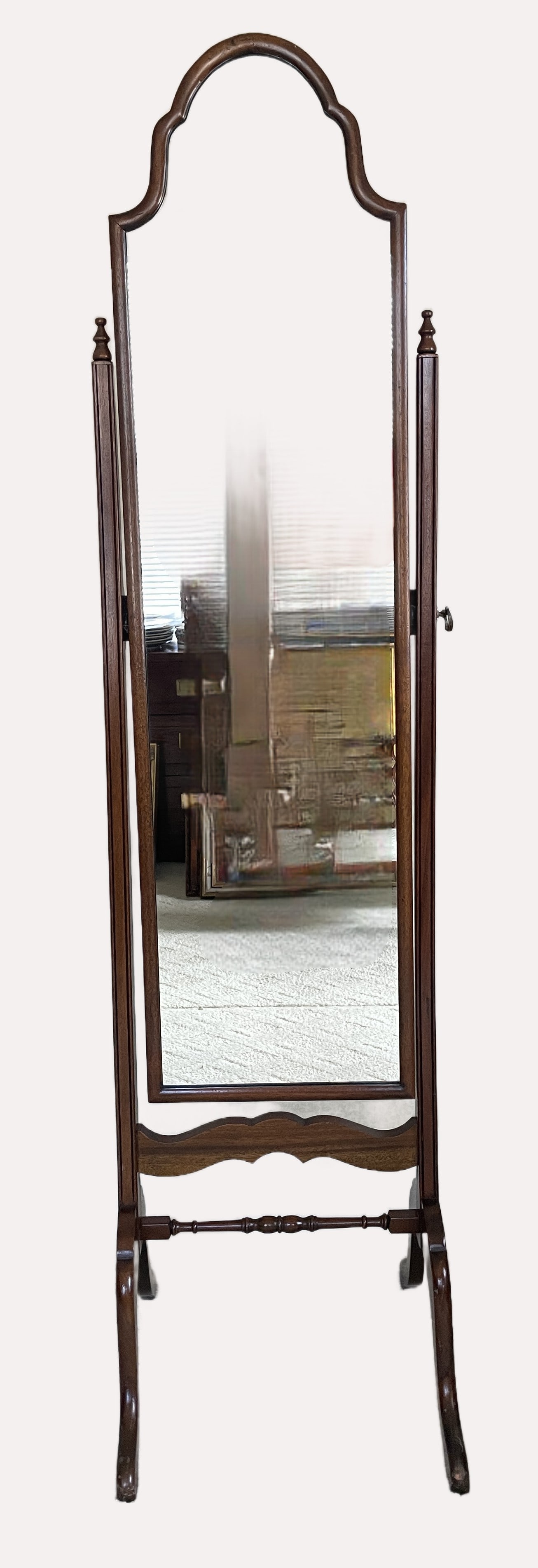 Queen Anne style cheval mirror (1 of 14)