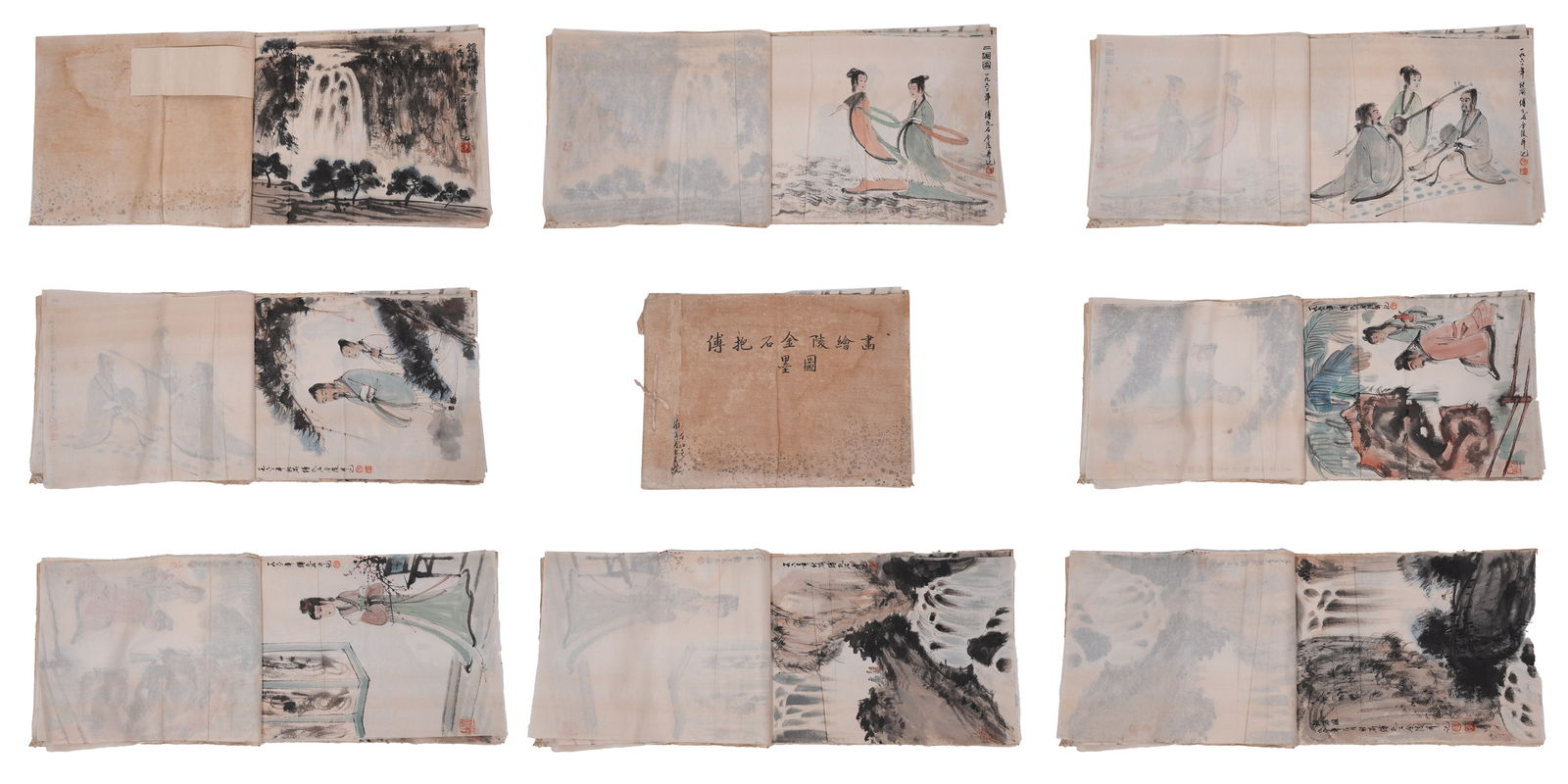 A JINLING PAINTING ON PAPER, ALBUM LEAVES (14 LEAVES), BY FU BAOSHI.傅抱石 (1 of 18)