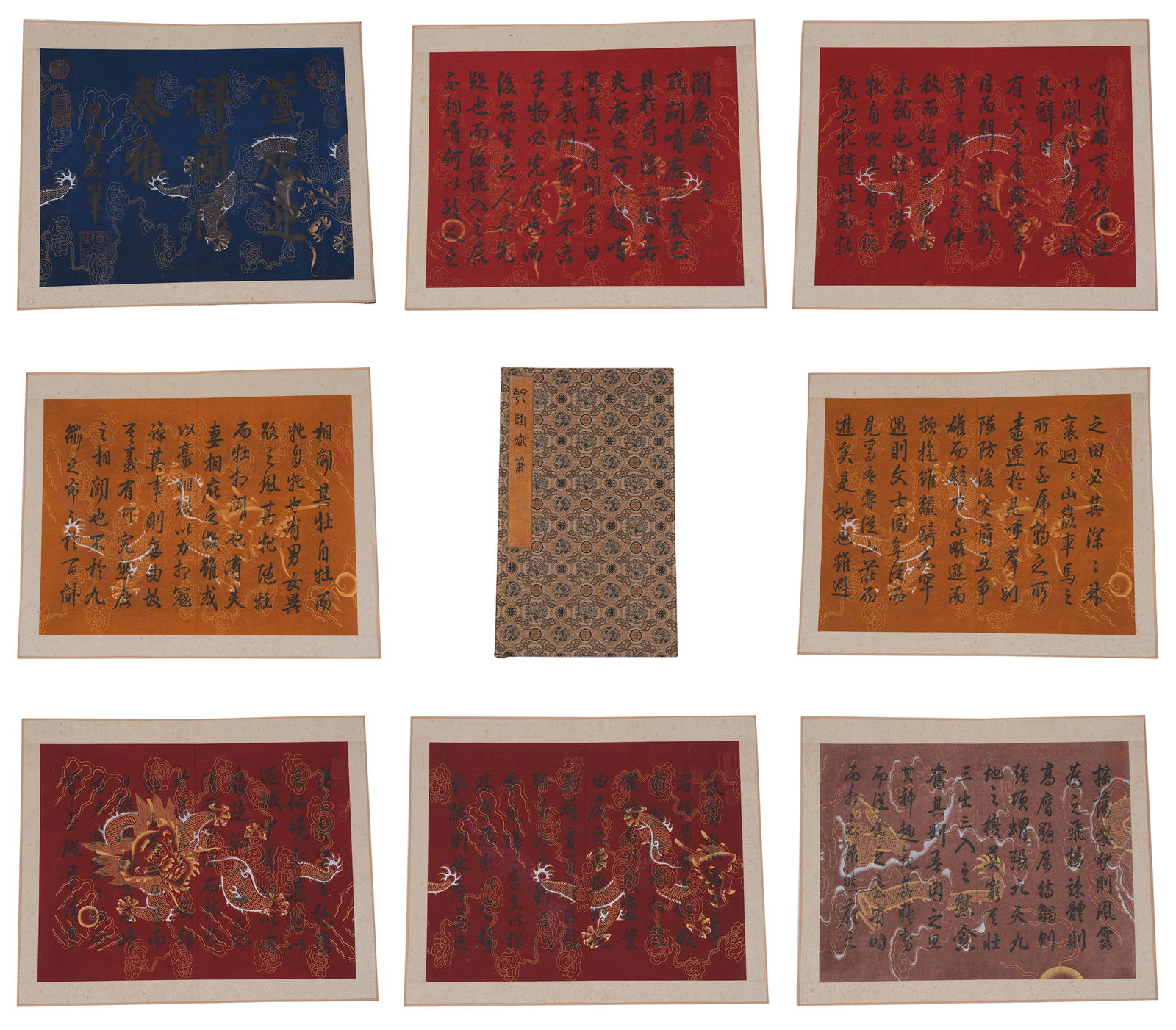 A CALLIGRAPHY ON PAPER, ALBUM LEAVES (9 LEAVES), FROM THE QIANLONG PERIOD.乾隆 (1 of 16)