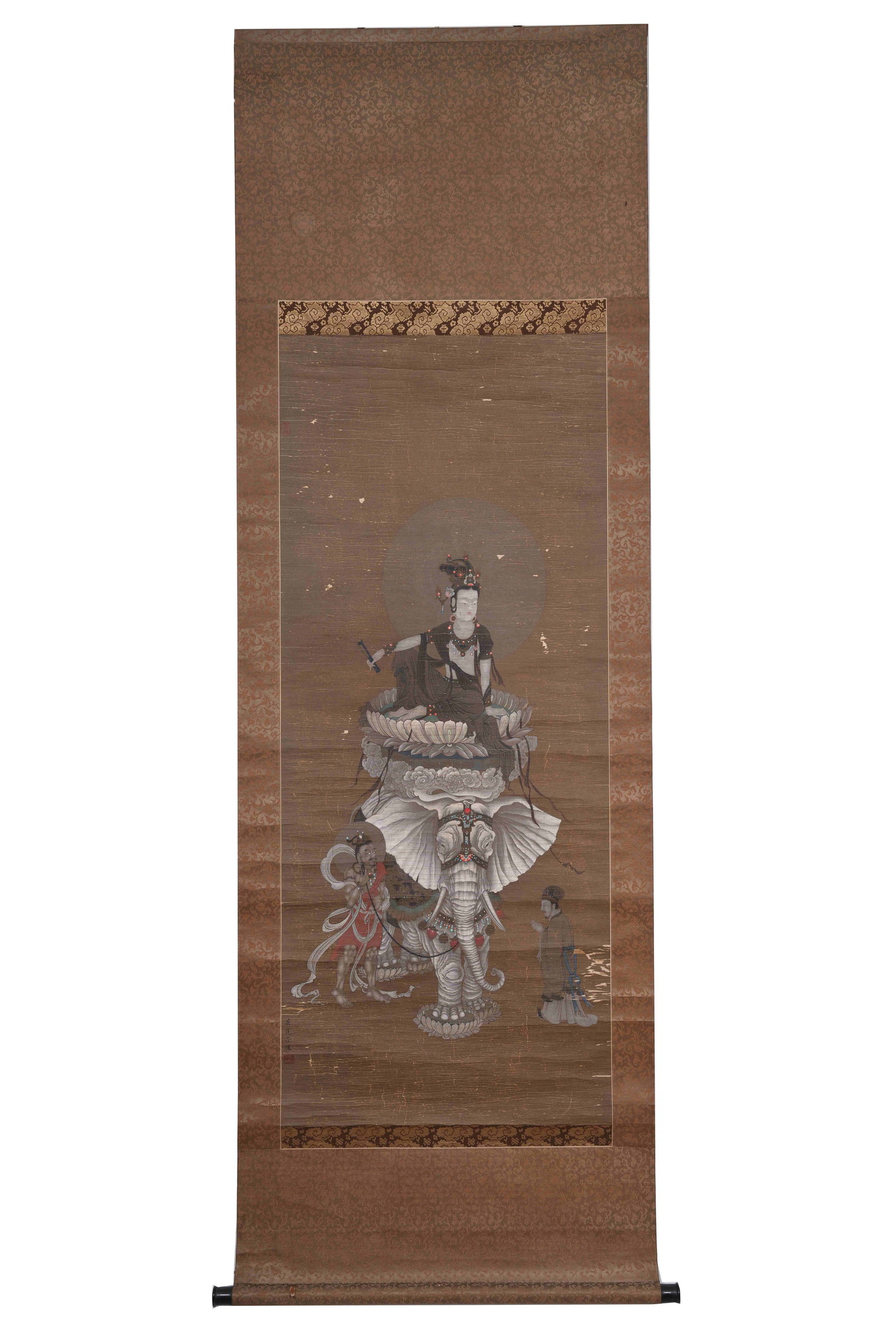 A SAMANTABHADRA BODHISATTVA PAINTING ON PAPER BY WU DAOZI.吳道子 (1 of 10)