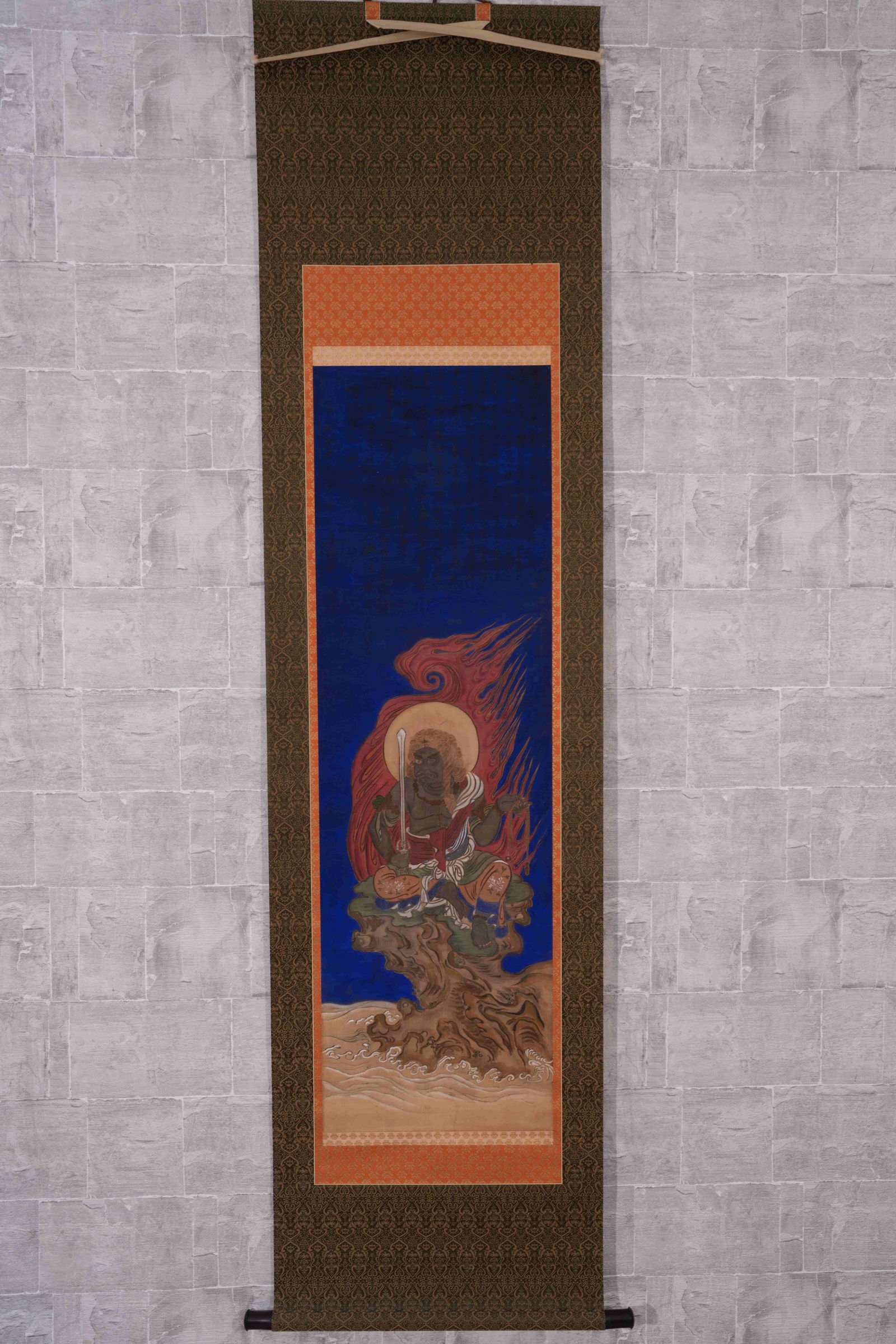 A ACALA (FUD? MY??) PAINTING ON SILK: Acala (Fud? My??) painting on silk