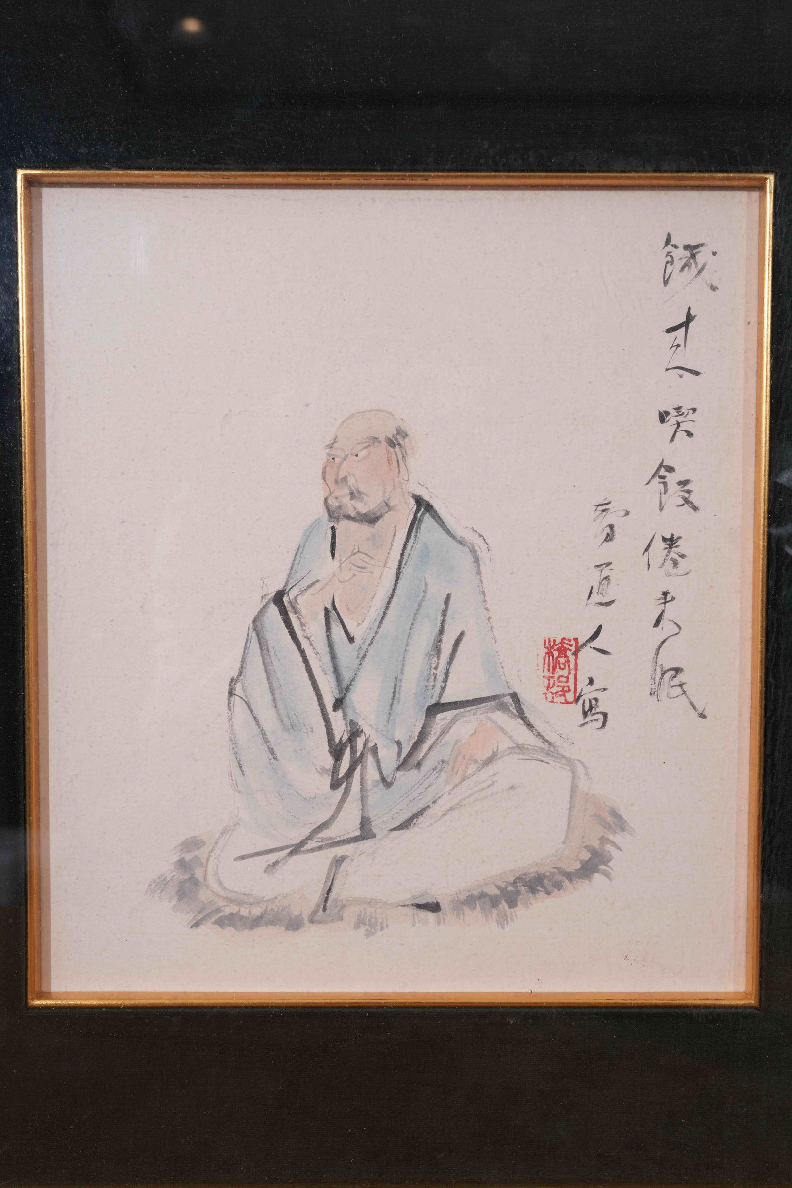 A PAINTING OF AN ARHAT ON PAPER (1 of 5)