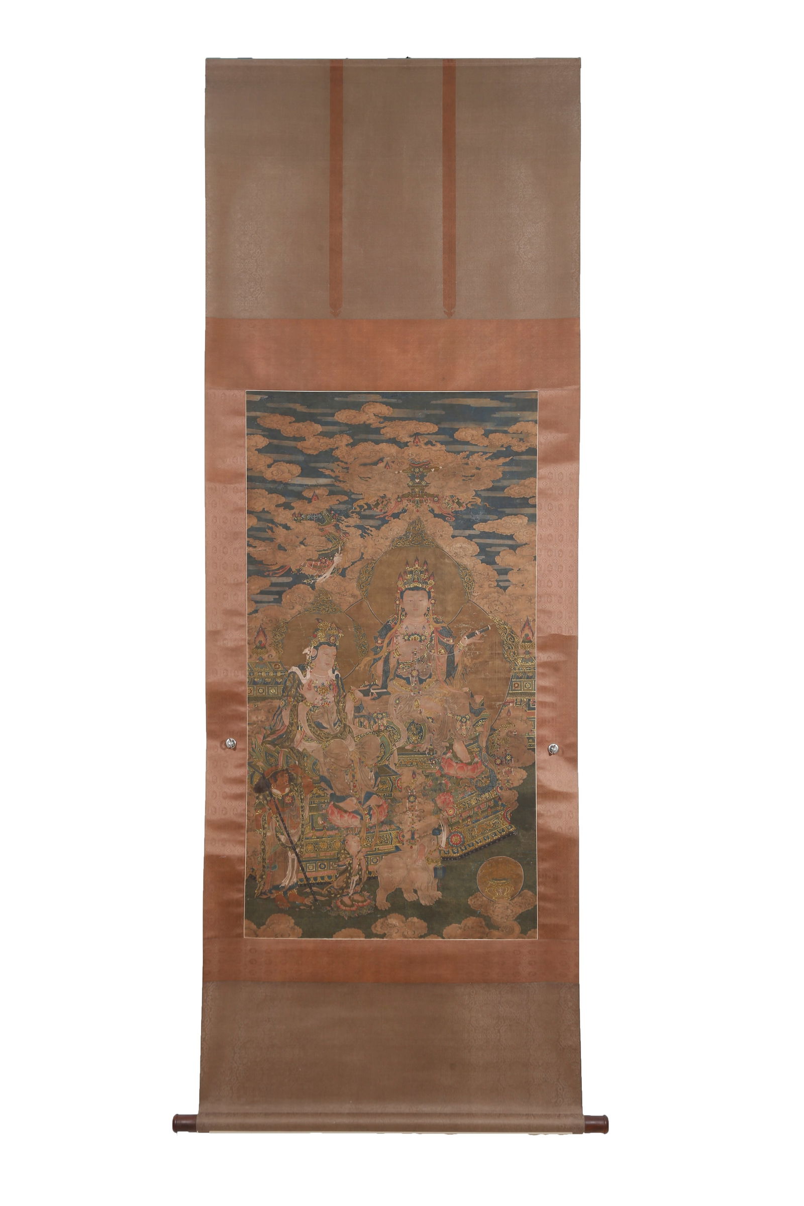 A GUANYIN PAINTING ON SILK BY ANONYMOUS. (1 of 13)
