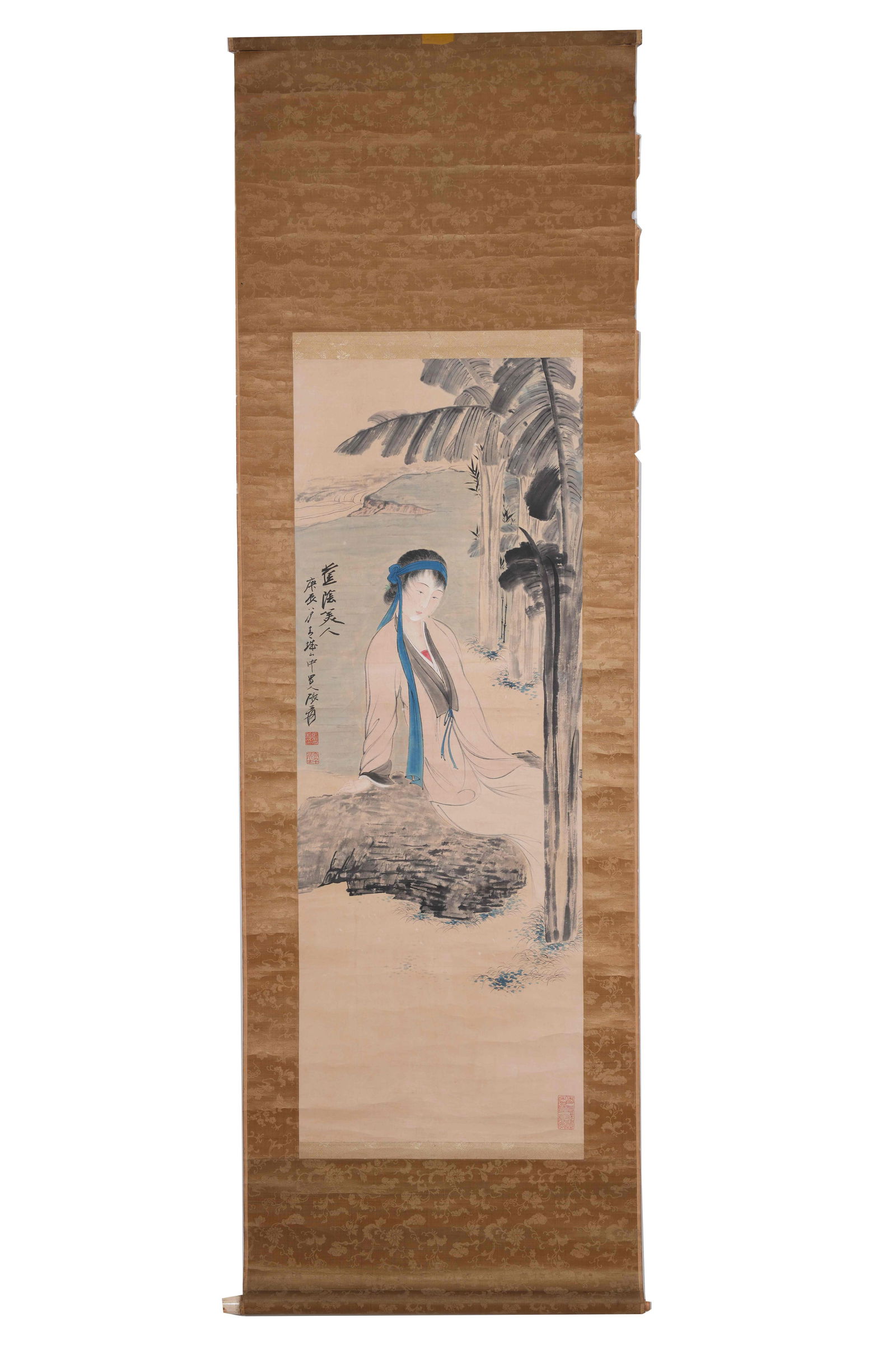 A LADY FIGURE PAINTING ON PAPER BY ZHANG DAQIAN.張大千 (1 of 12)