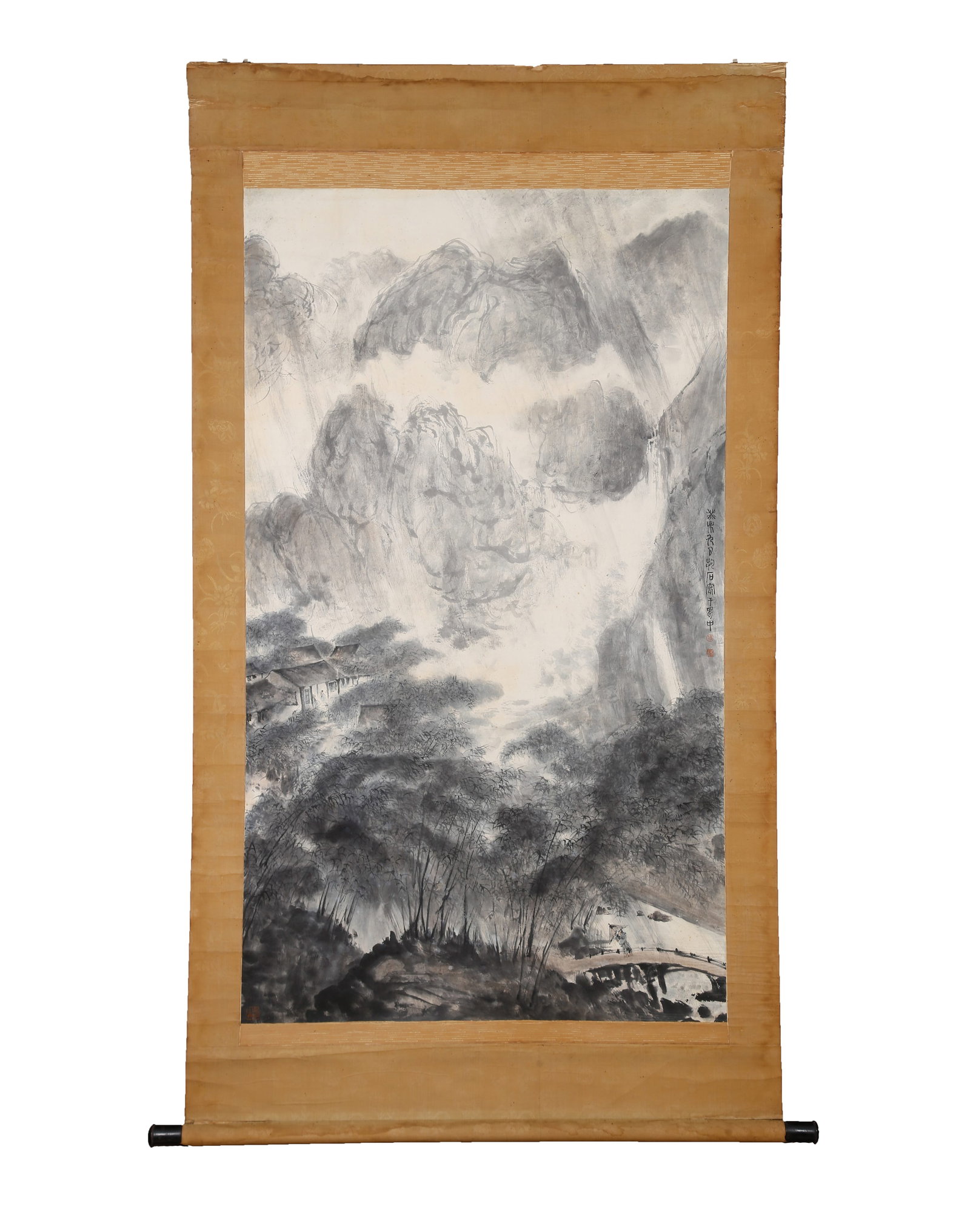 A LANDSCAPE PAINTING ON PAPER BY FU BAOSHI.傅抱石 (1 of 15)
