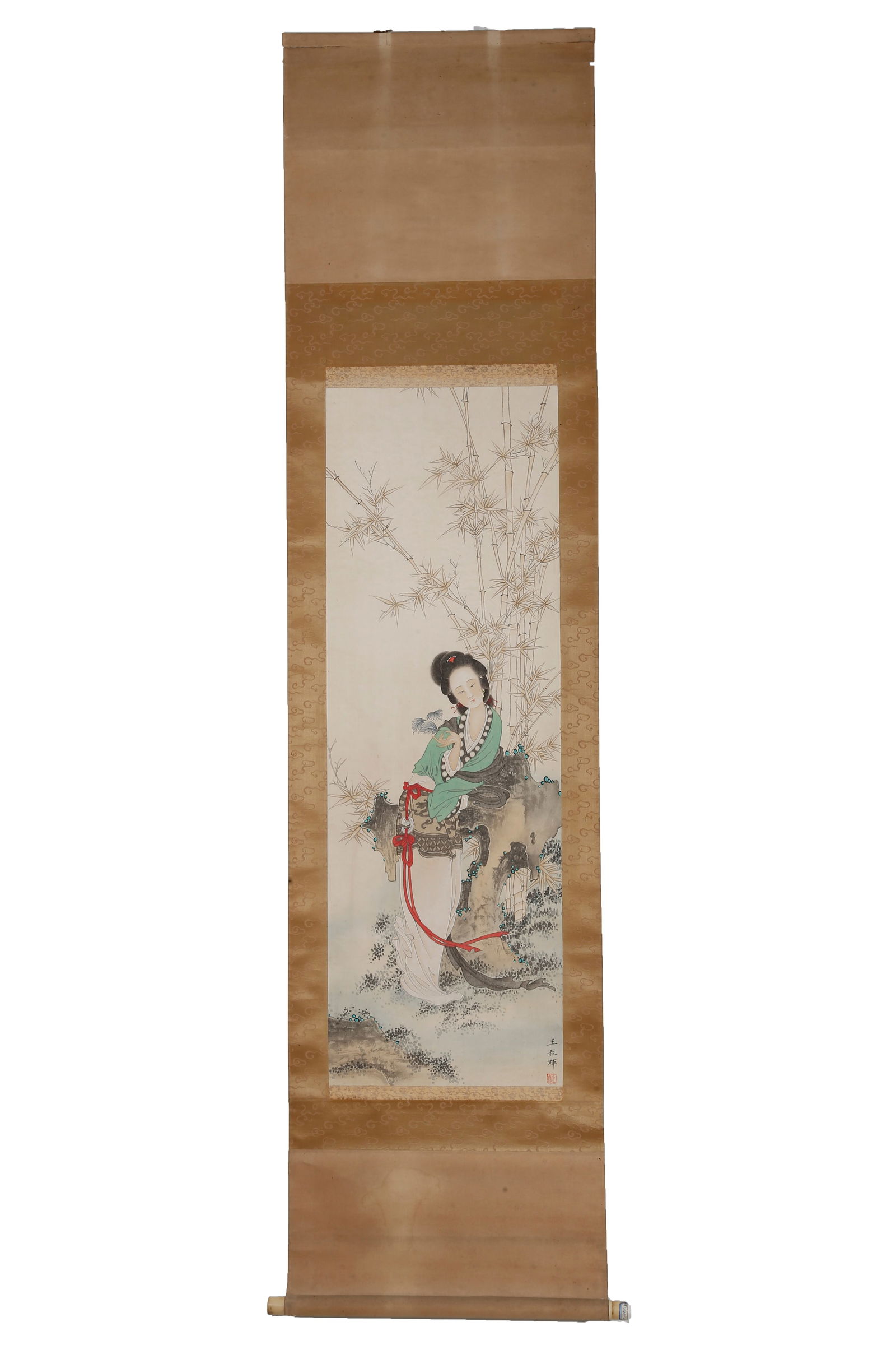 A LADY FIGURE PAINTING ON PAPER BY WANG SHUHUI.王叔暉 (1 of 9)