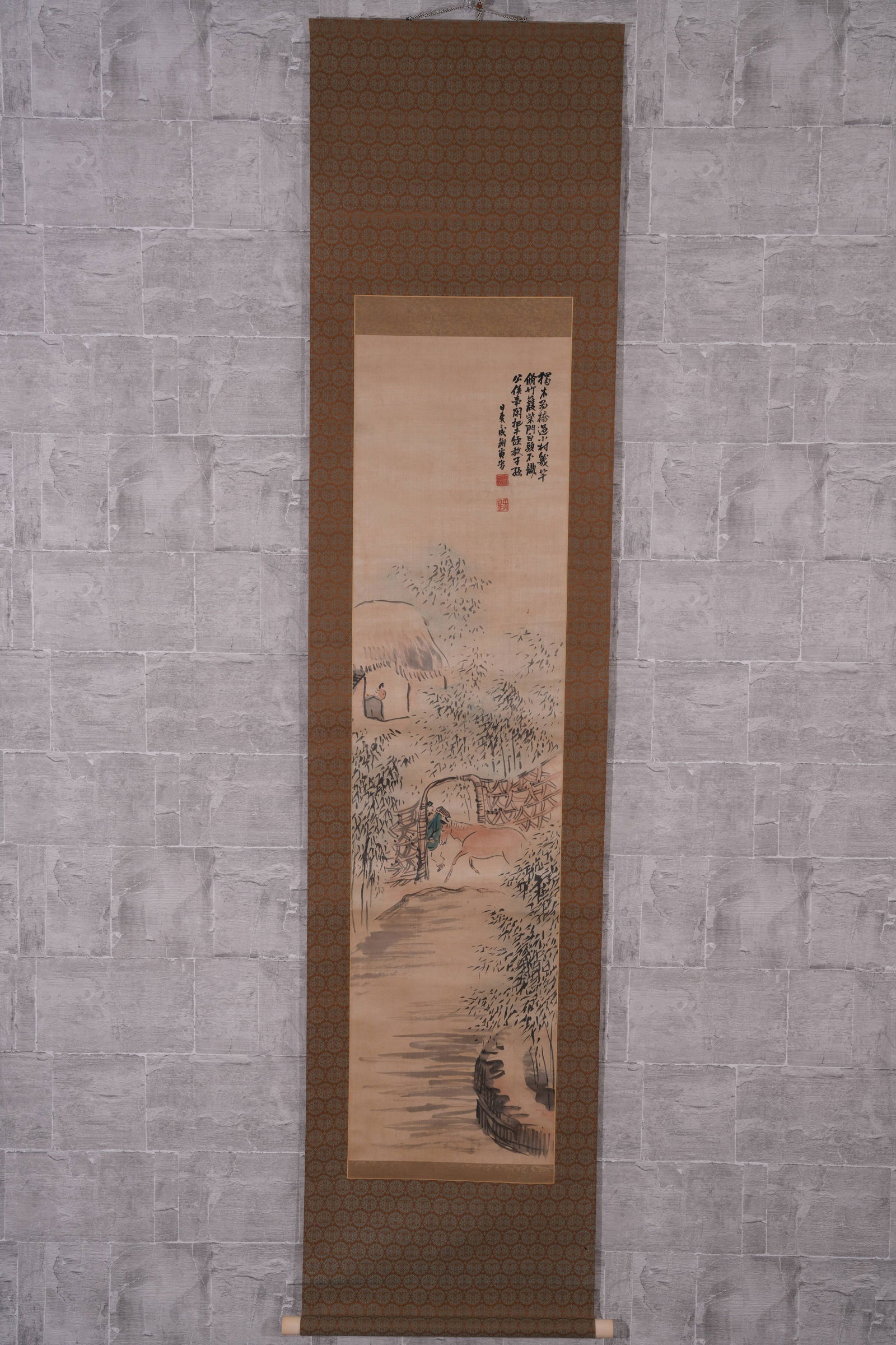 A FIGURE-AND-BAMBOO PAINTING ON SILK (1 of 6)